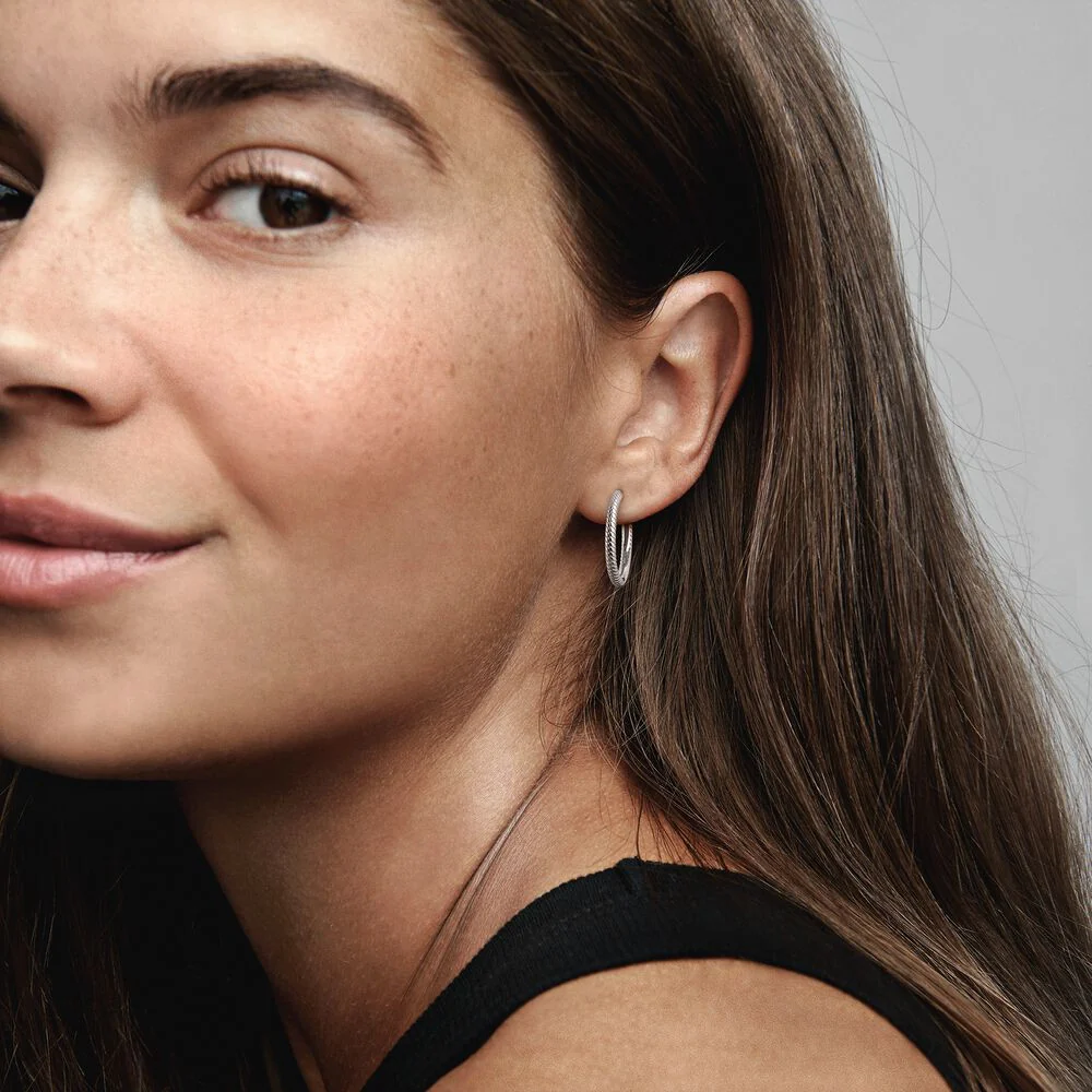Pandora Moments Hoop Earrings 299532C00 - Image 2
