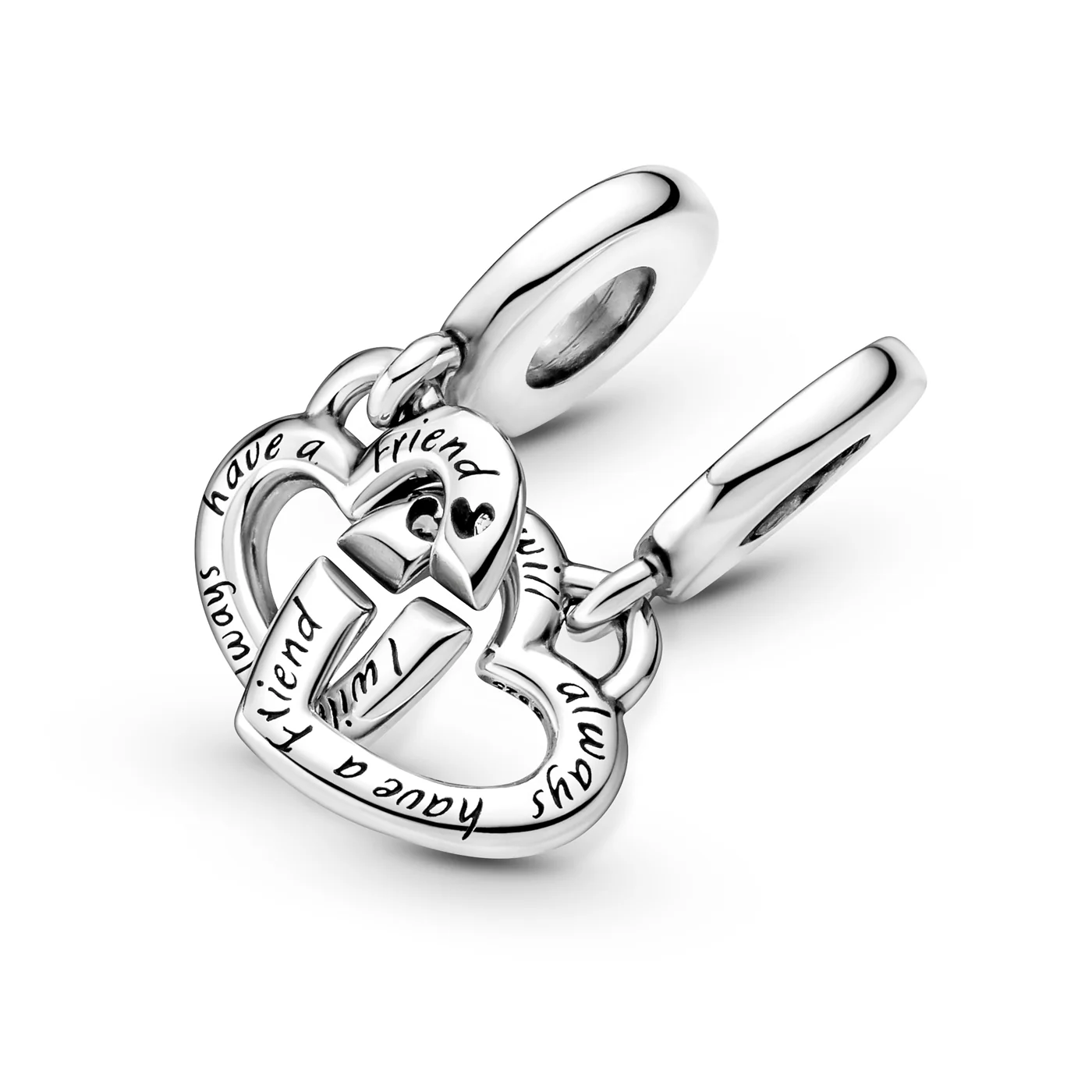 Pandora People Linked Sister Hearts Split Charm 799538C01 - Image 4