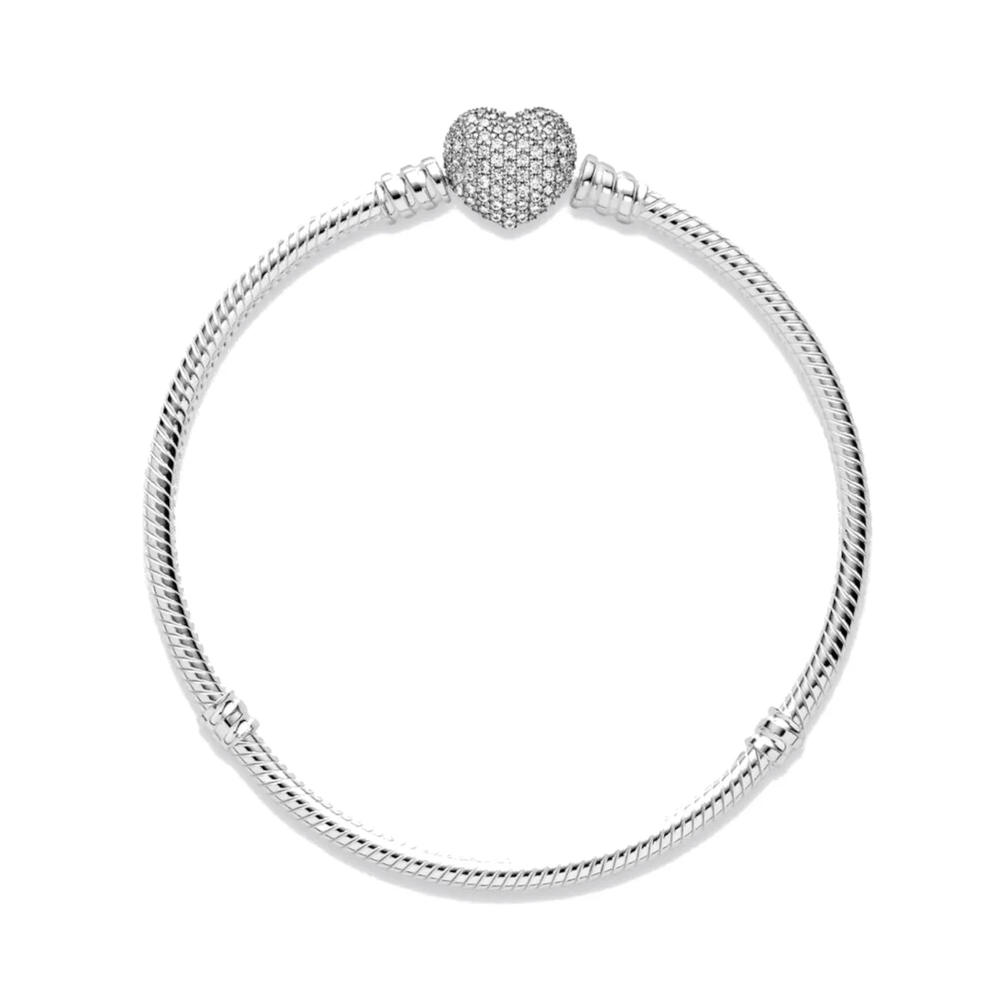 Pandora Silver Pave Heart Bracelet 590727CZ-16 (16.00 cm) - Image 6