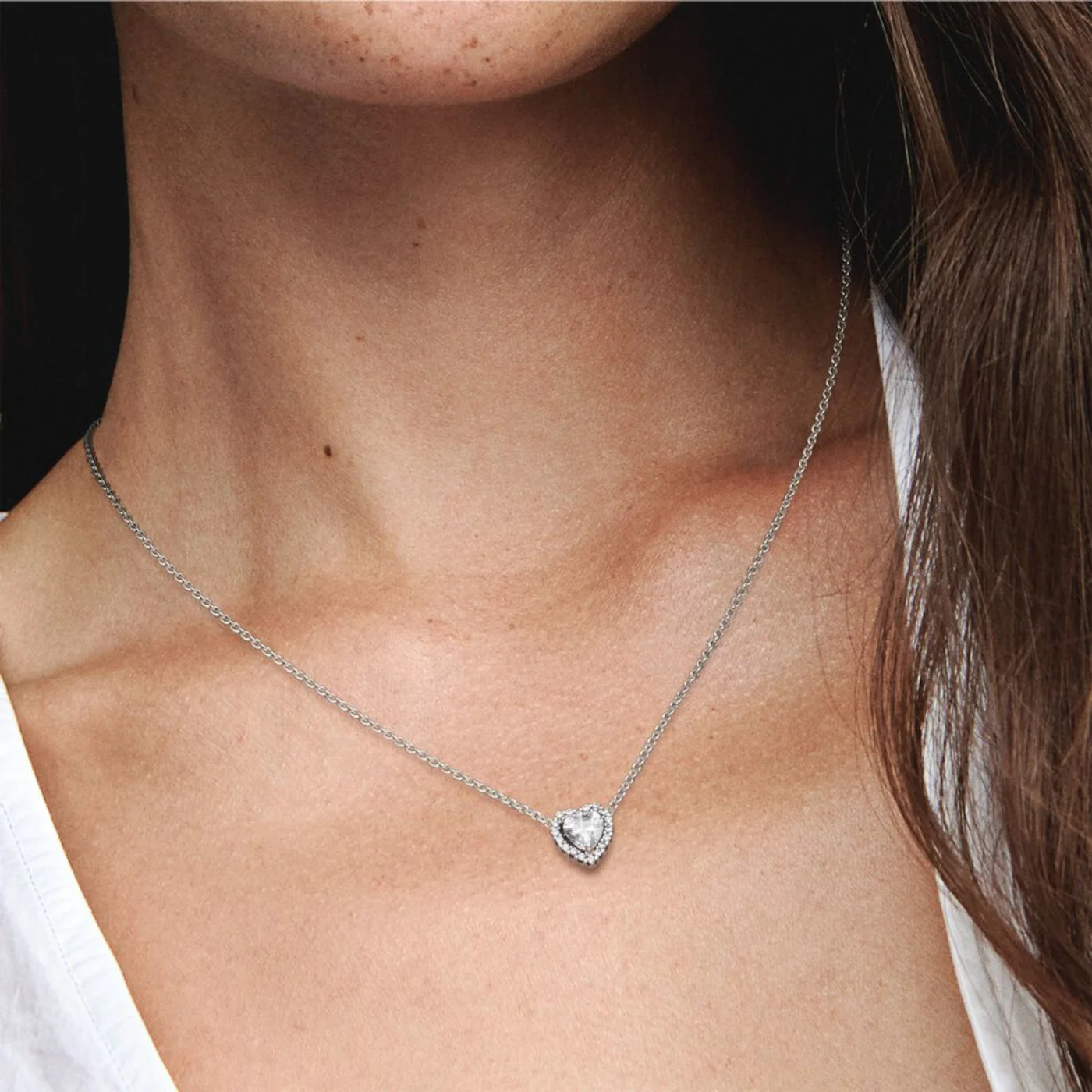 Pandora Stories 925 Sterling Silver Heart Necklace 398425C01-45 (Length: 45.00 cm) - Image 4