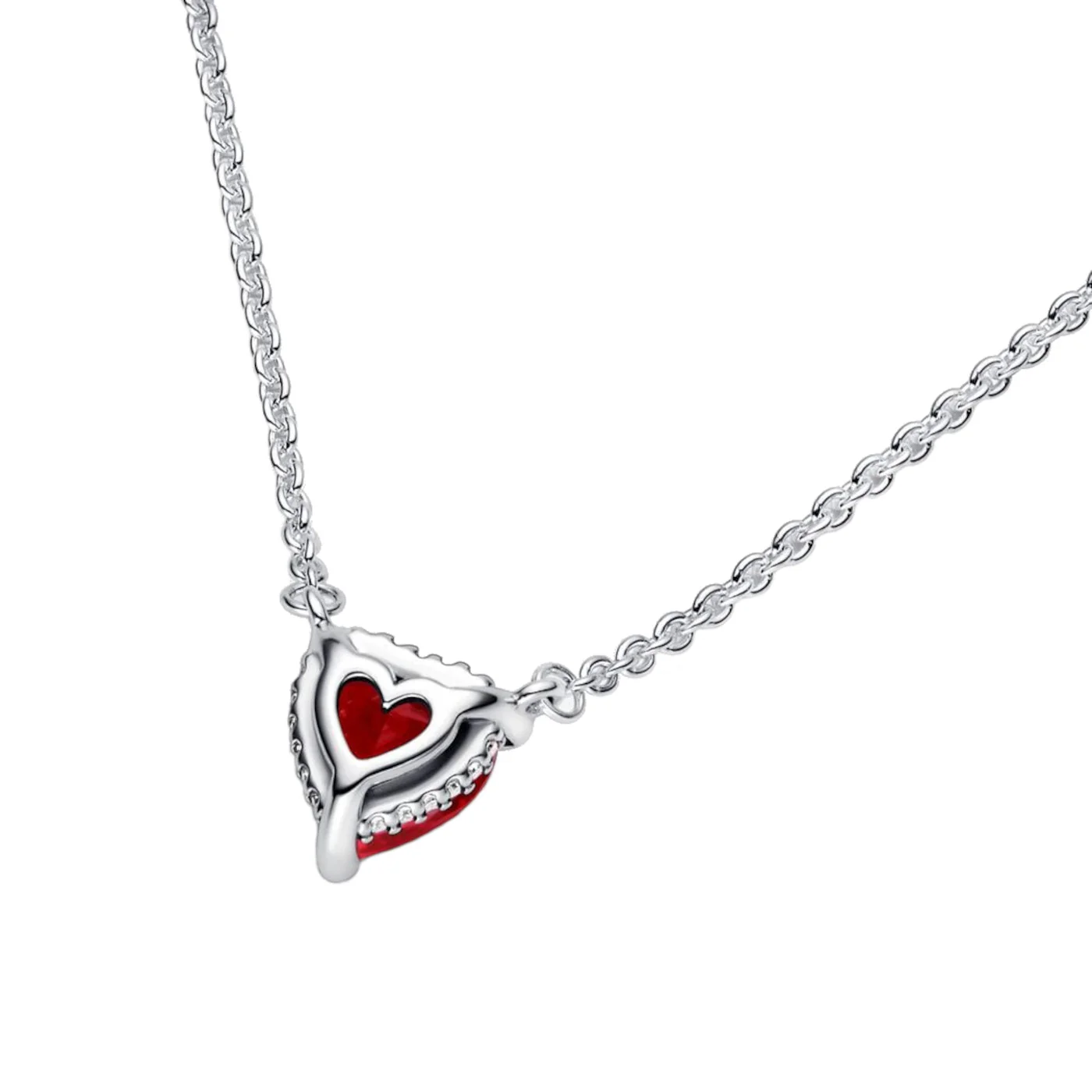 Pandora Timeless 925 Sterling Silver Heart Necklace 392542C01-45 - Image 3