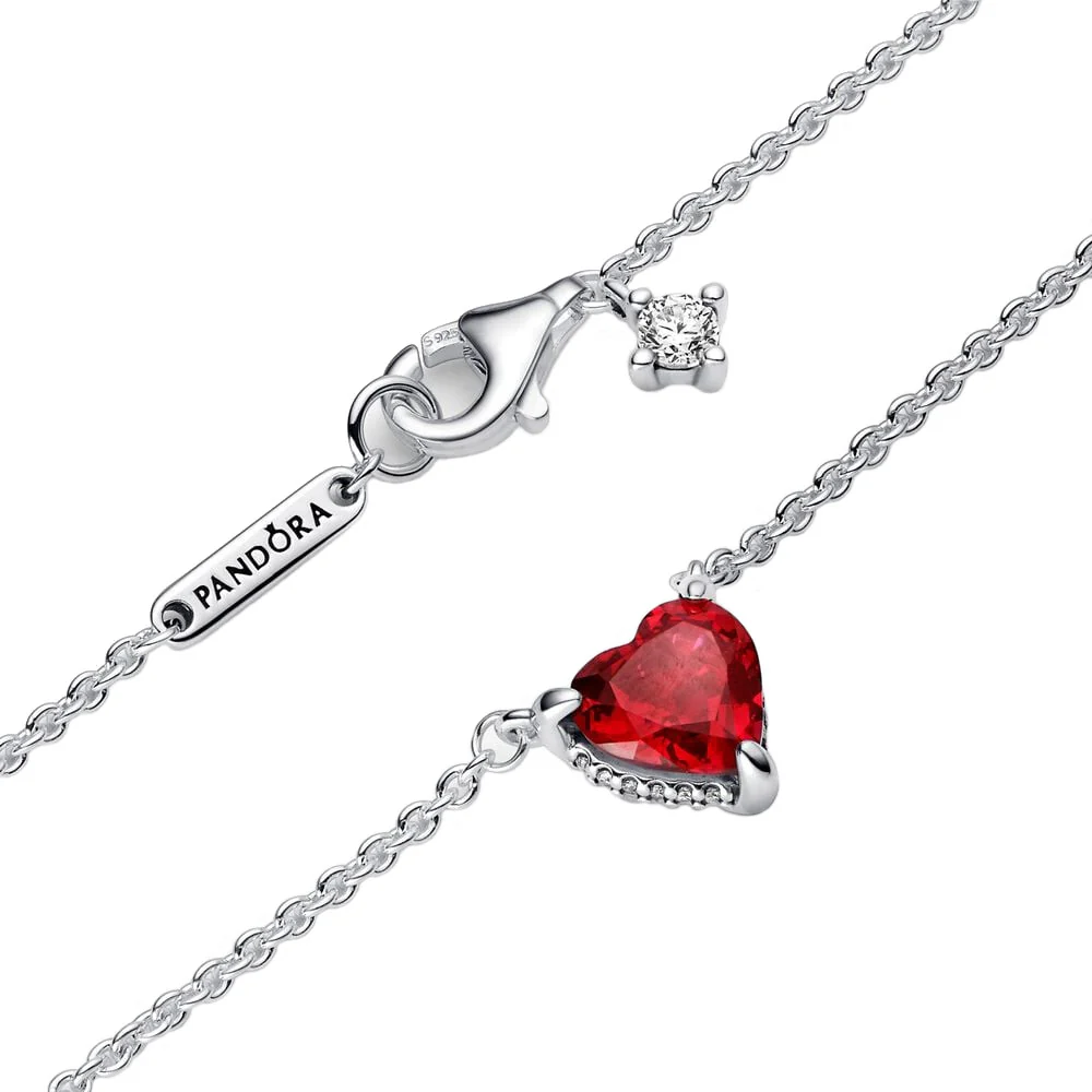 Pandora Timeless 925 Sterling Silver Heart Necklace 392542C01-45 - Image 4