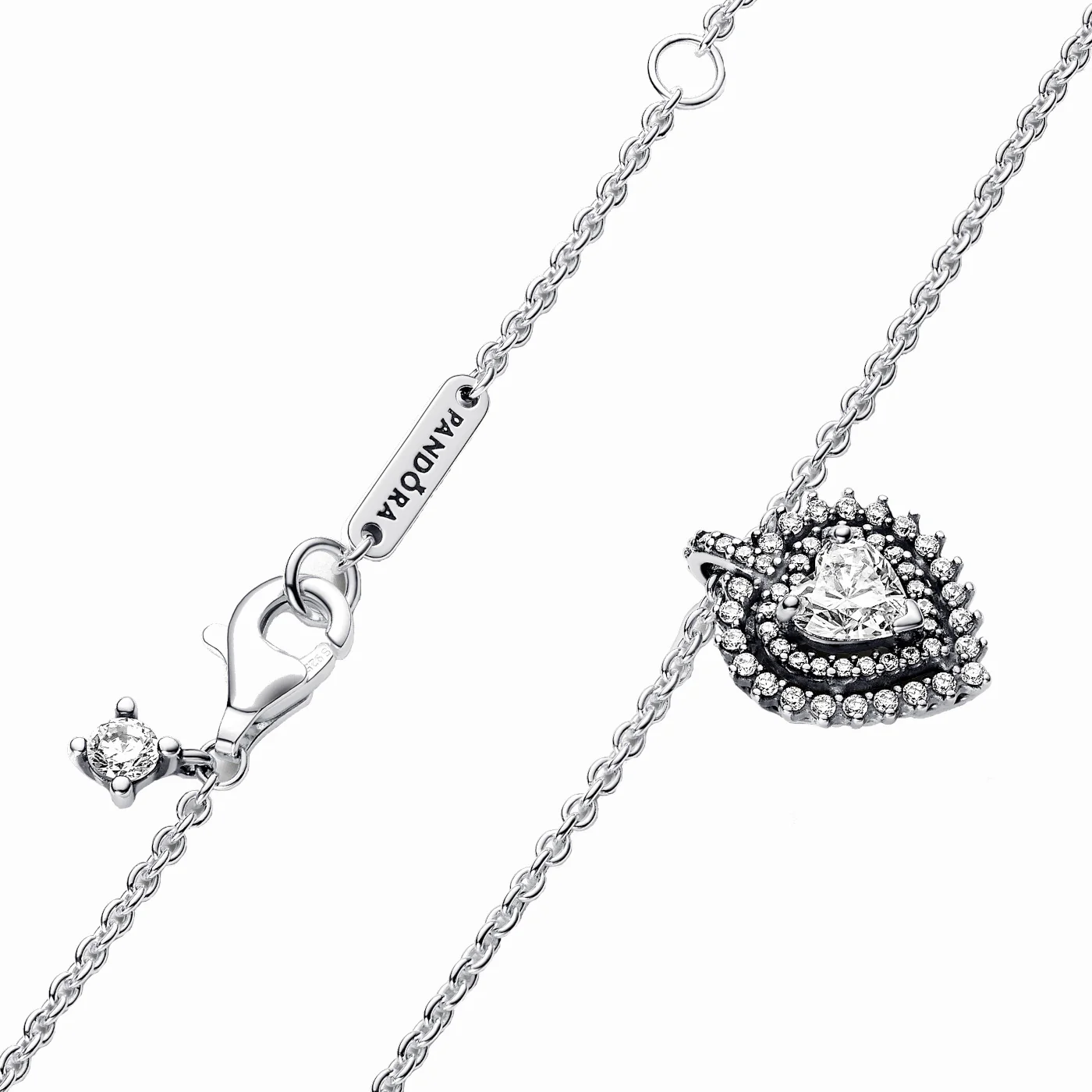Pandora Timeless 925 Sterling Silver Heart Necklace 393099C01-45 - Image 3