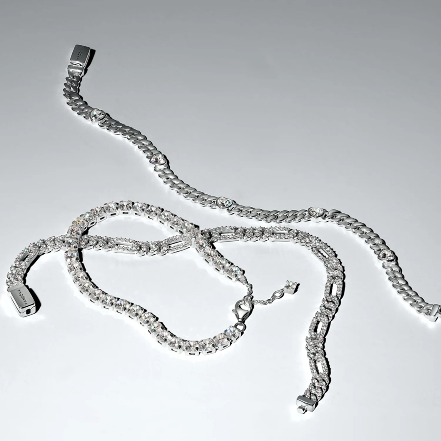 Pandora Timeless 925 Sterling Silver Oval Cuban Chain Bracelet 594227C01-20 - Image 3