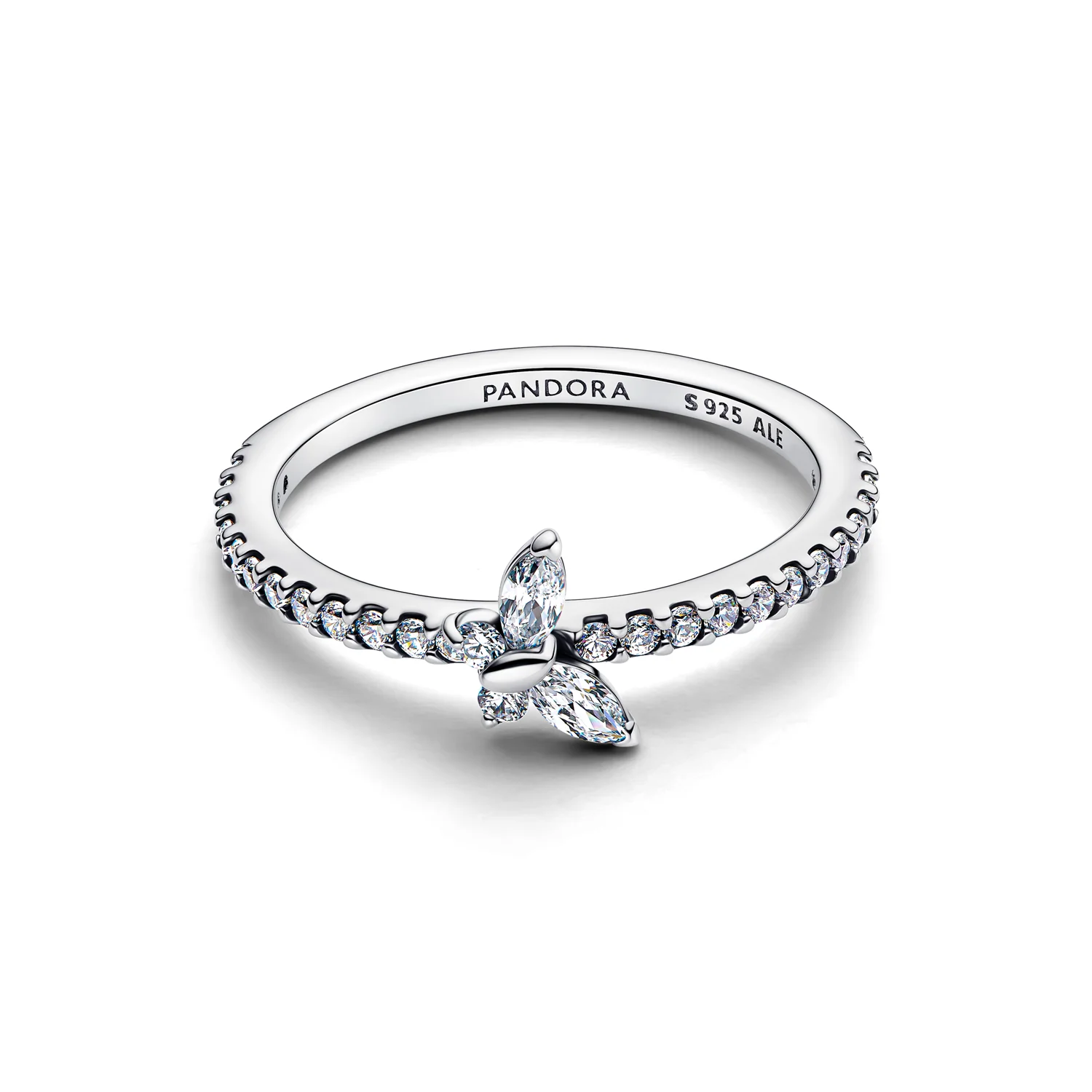 Pandora Timeless 925 Sterling Silver Sparkling Butterfly Ring 194269C03-52 - Image 3