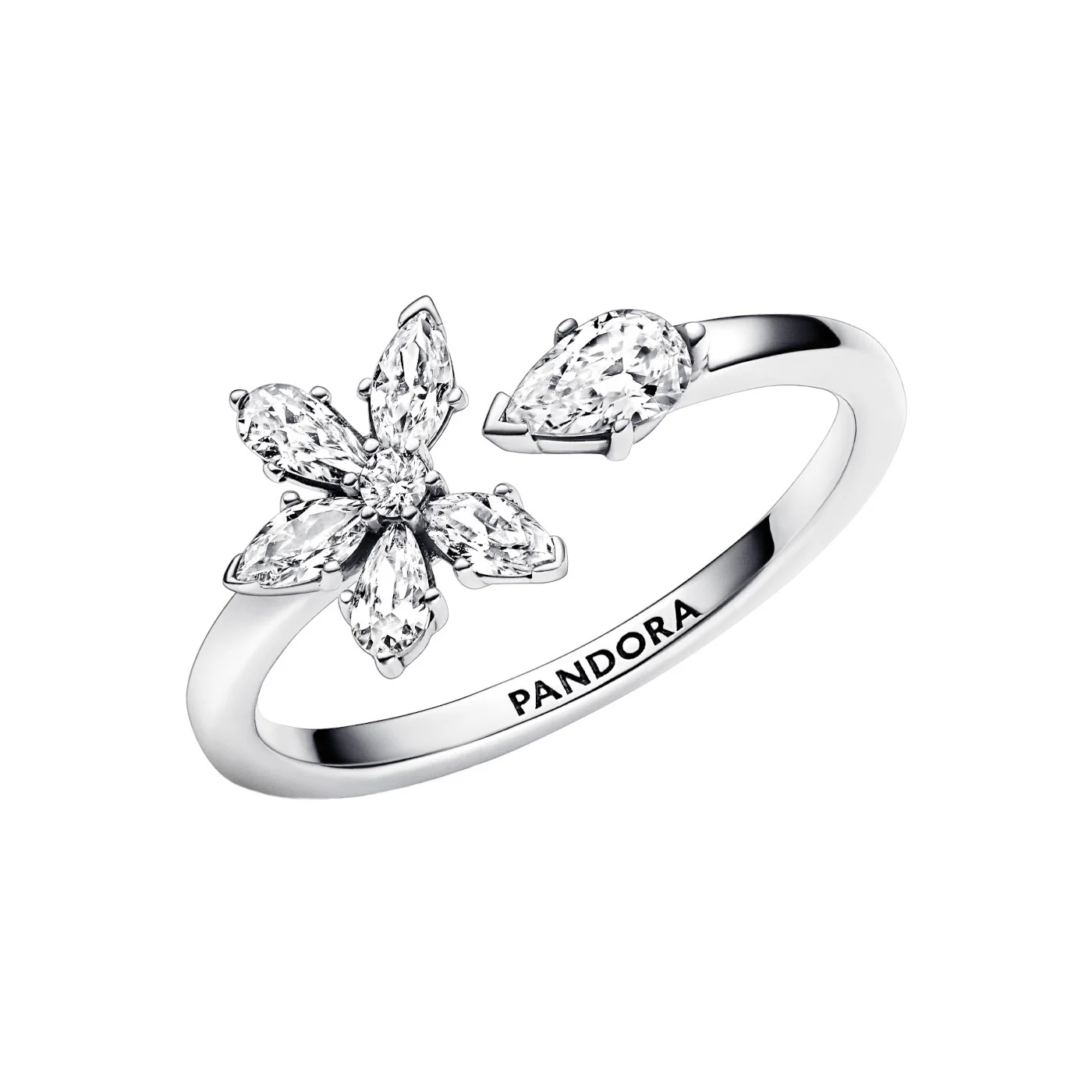 Pandora Timeless 925 Sterling Silver Sparkling Herbarium Cluster Ring 192611C01-58 - Image 4