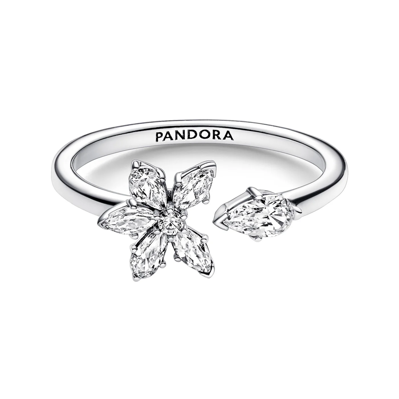 Pandora Timeless 925 Sterling Silver Sparkling Herbarium Cluster Ring 192611C01-58 - Image 5