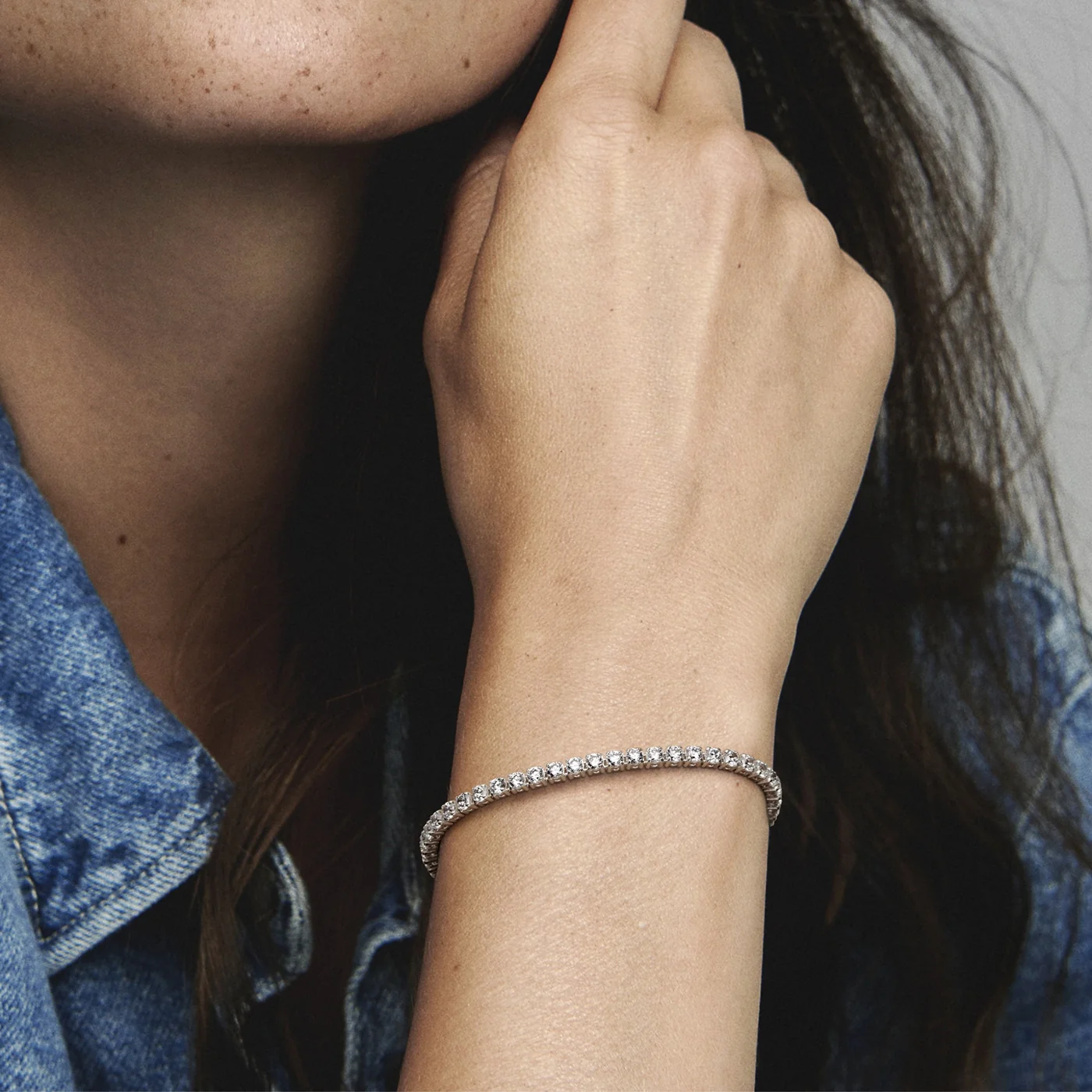Pandora Timeless 925 Sterling Silver Sparkling Tennis Bracelet 591469C01-16 (Length: 16.00 cm) - Image 3