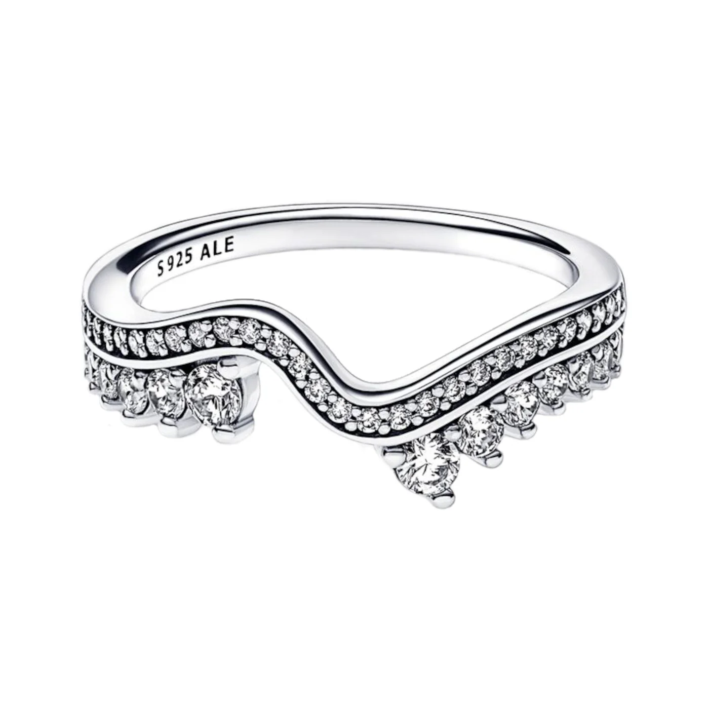 Pandora Timeless 925 Sterling Silver Wave Ring 192543C01-50 - Image 4