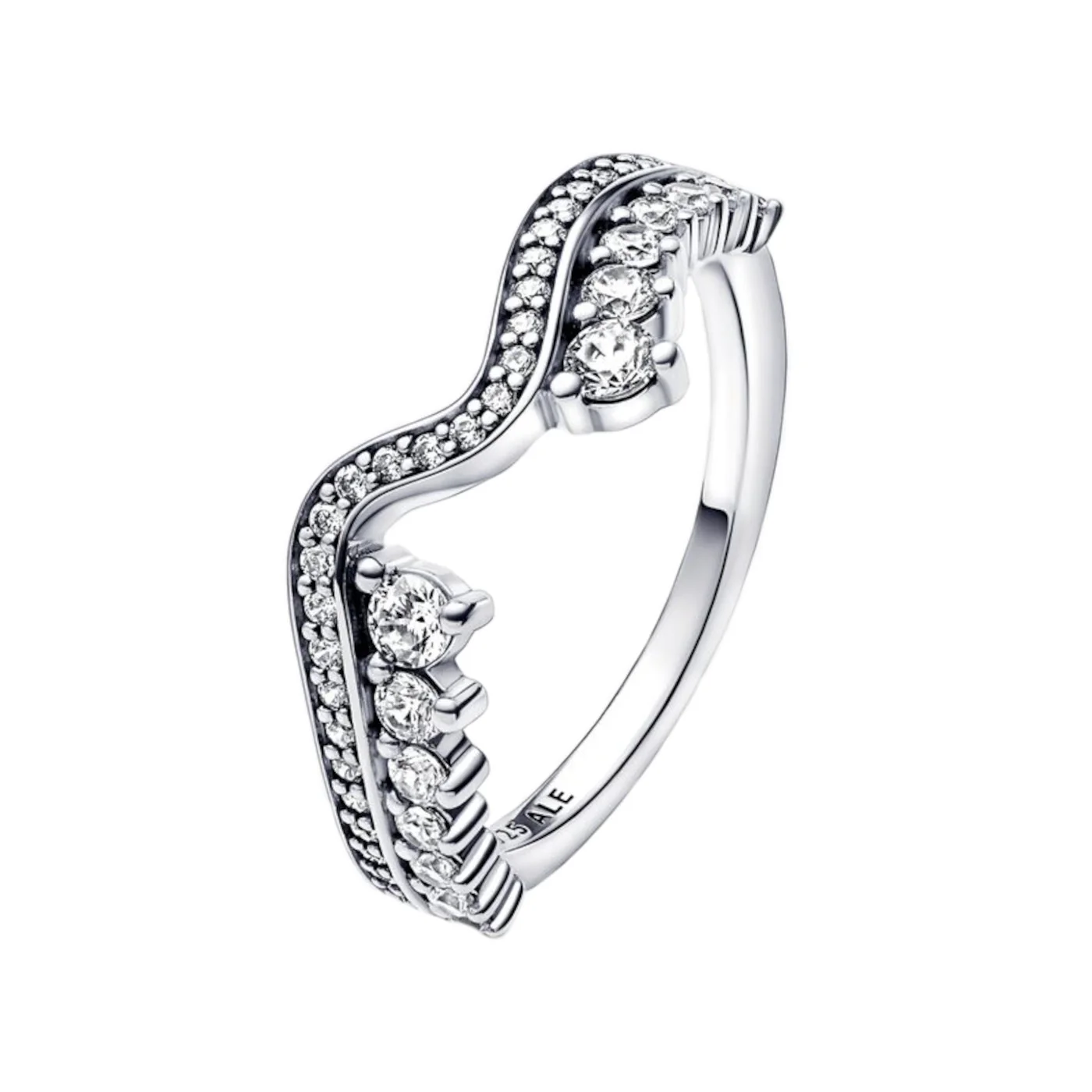 Pandora Timeless 925 Sterling Silver Wave Ring 192543C01-50 - Image 5