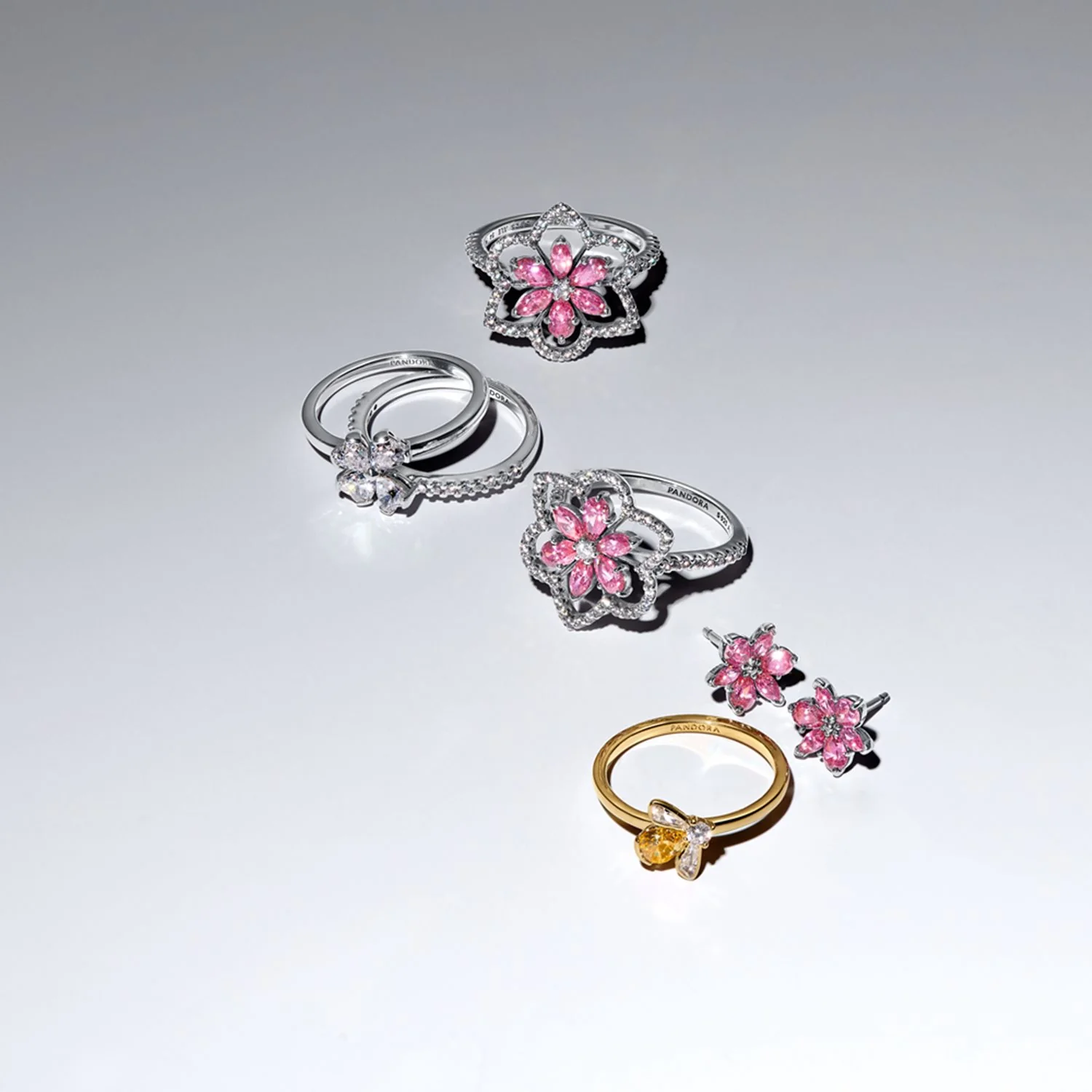 Pandora Timeless Double Flower Cocktail Ring 194577C01-52 - Image 2