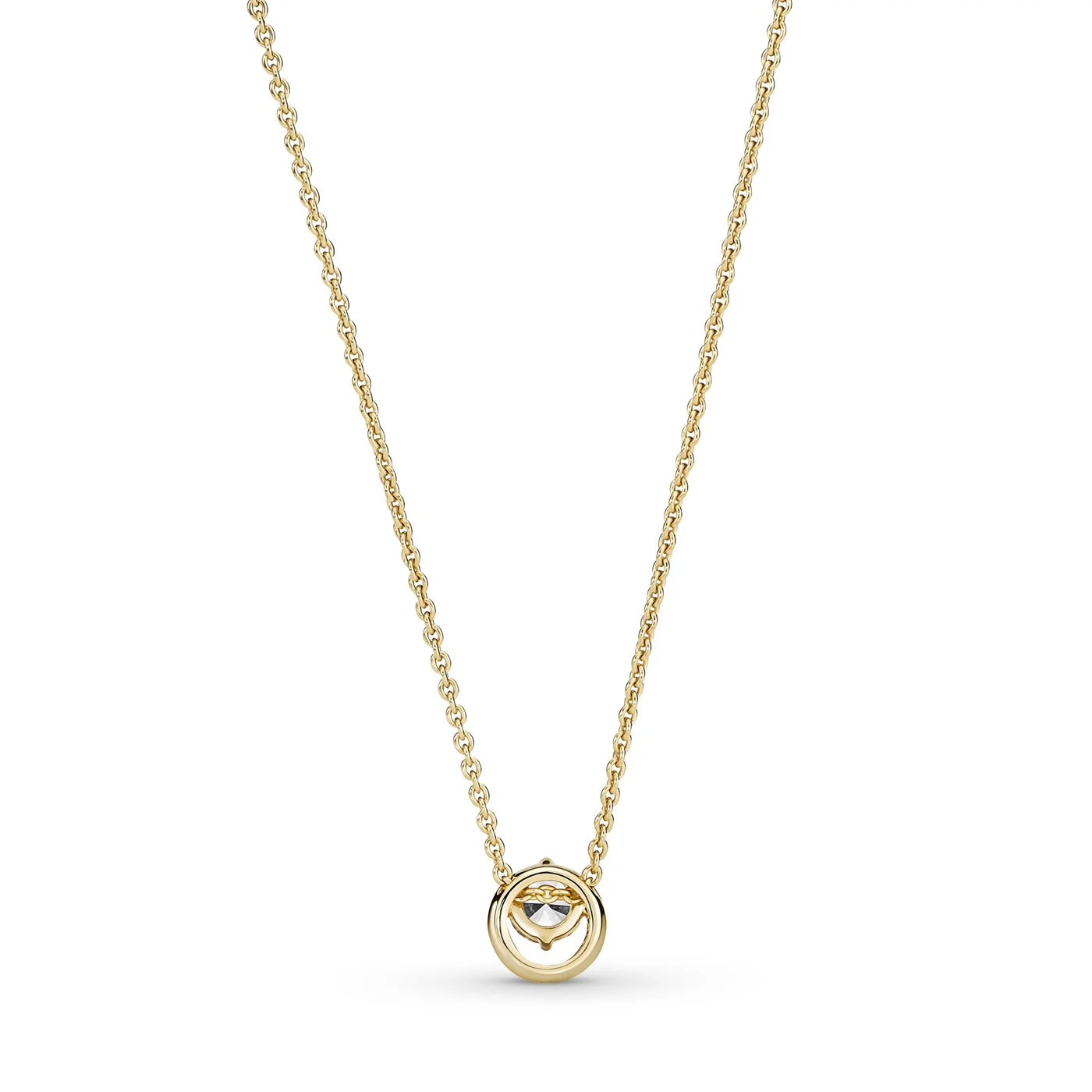 Pandora Timeless Gold-coloured Sparkling Round Halo Necklacewith14 Carat Gold Plating 361174C01-45 (Length: 45.00 cm) - Image 4