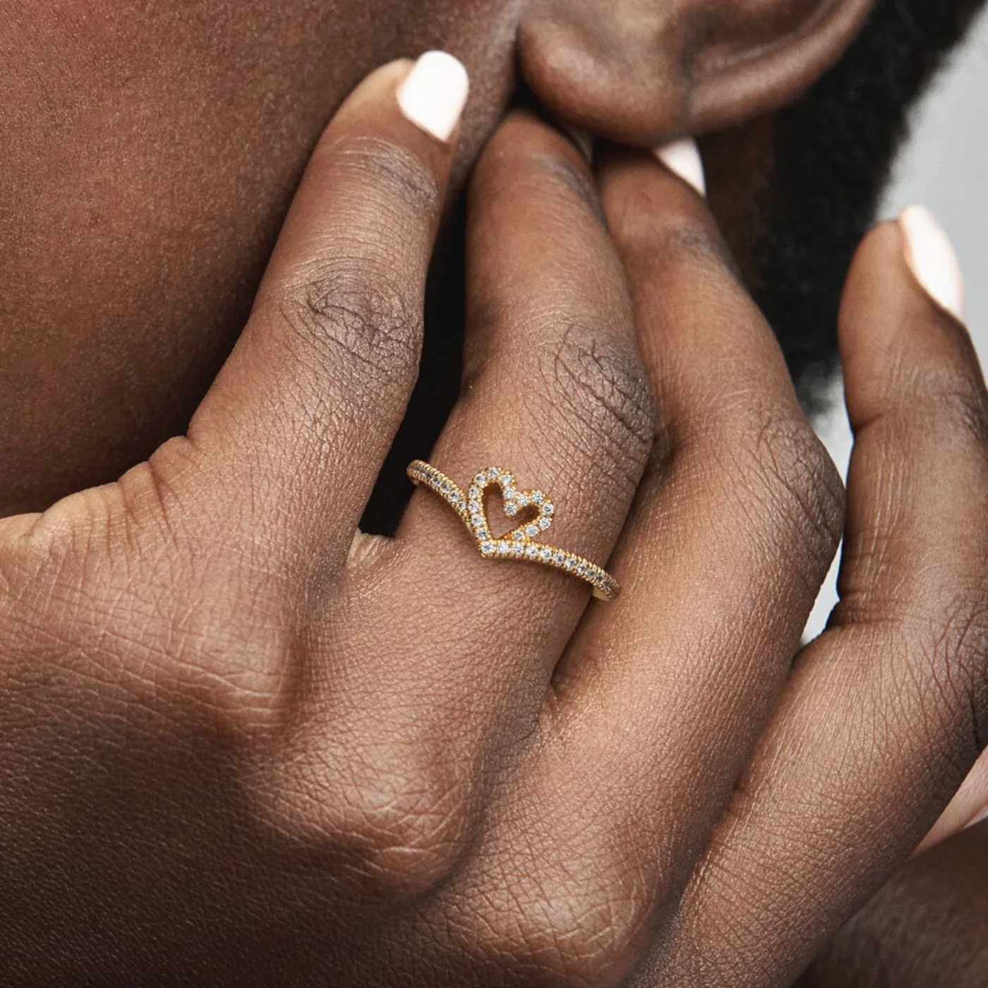 Pandora Timeless Gold-coloured Wishbone Heart 169302C01-54 - Image 3