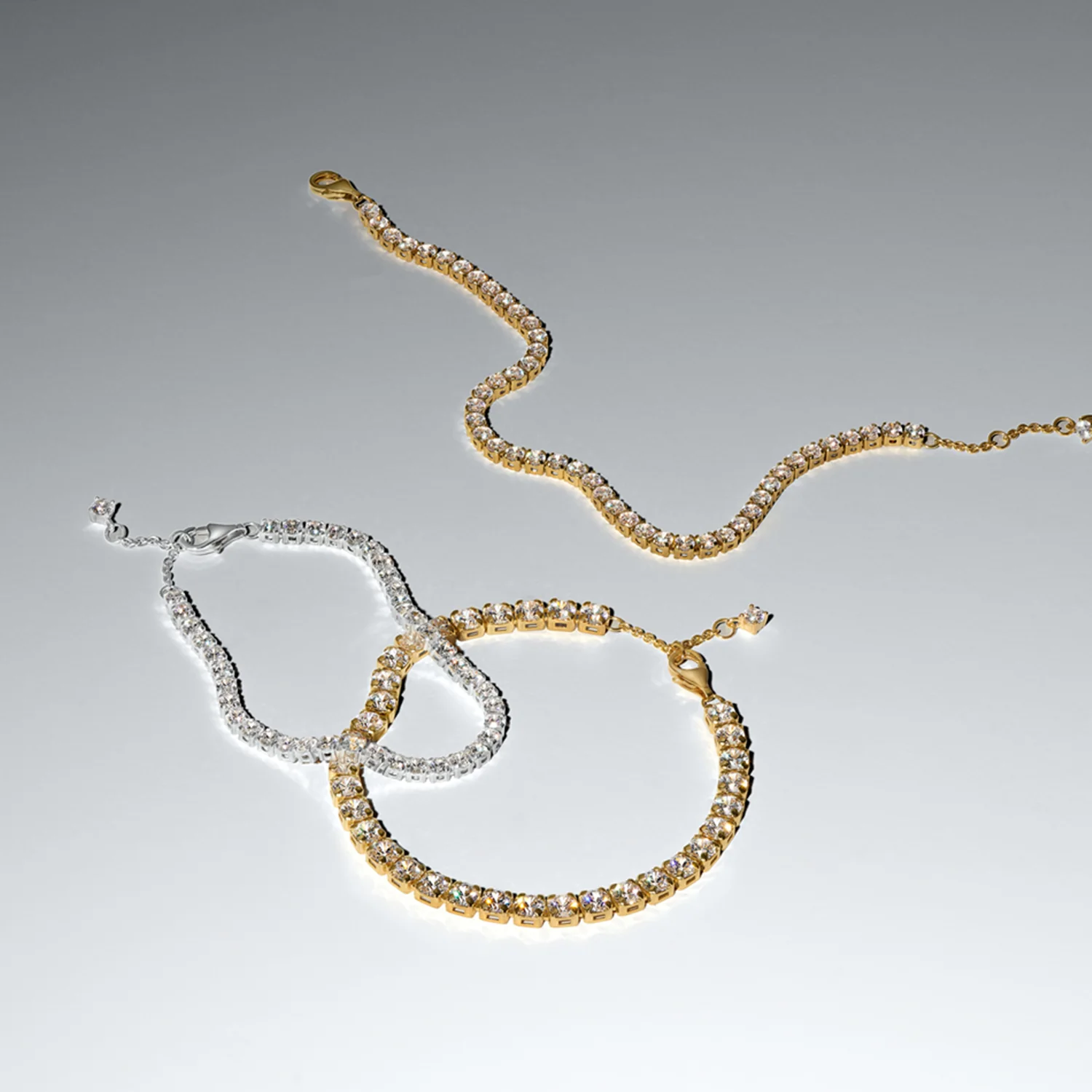 Pandora Timeless Gold Plated Sparkling Bold Tennis Bracelet 563539C01-18 - Image 3