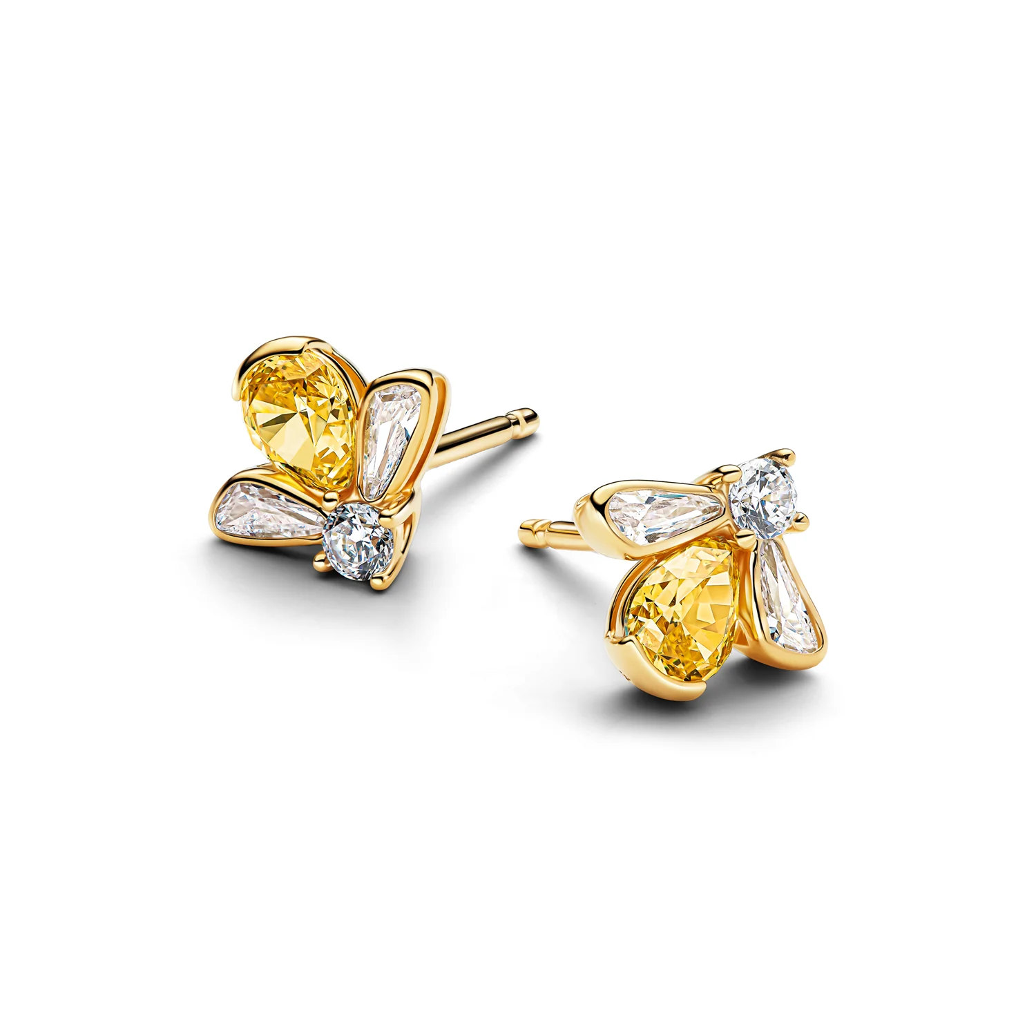Pandora Timeless Gold Plated Zirconia Yellow Honey Bee Stud Earrings 264559C01 - Image 3