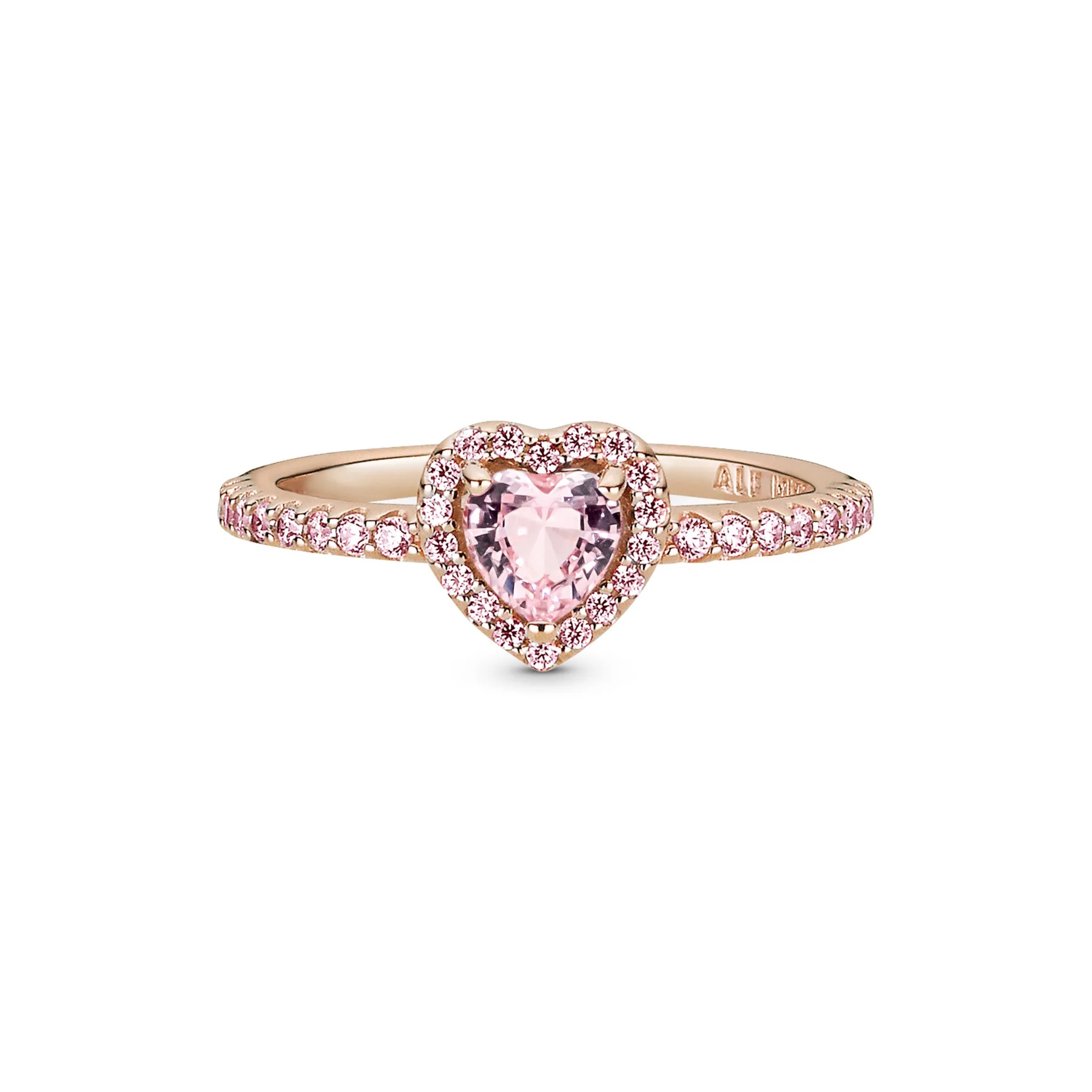 Pandora Timeless Sparkling Elevated Heart Ring 188421C04-56 - Image 5