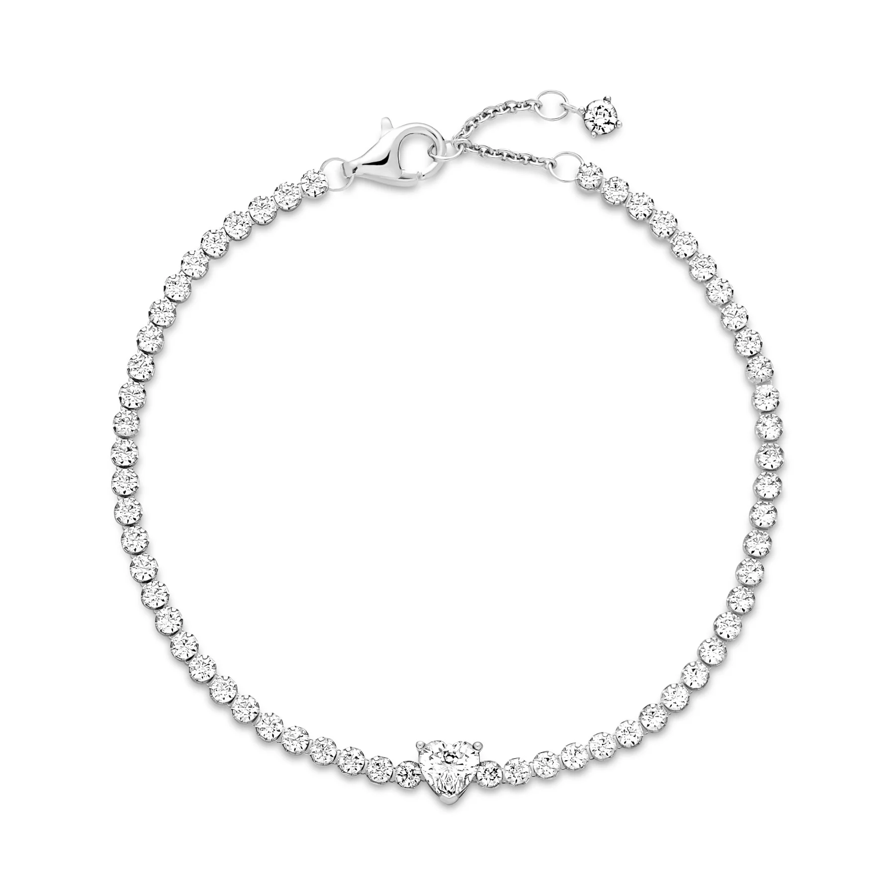 Pandora Timeless Sparkling Heart Tennis Bracelet 590041C01-20 - Image 5