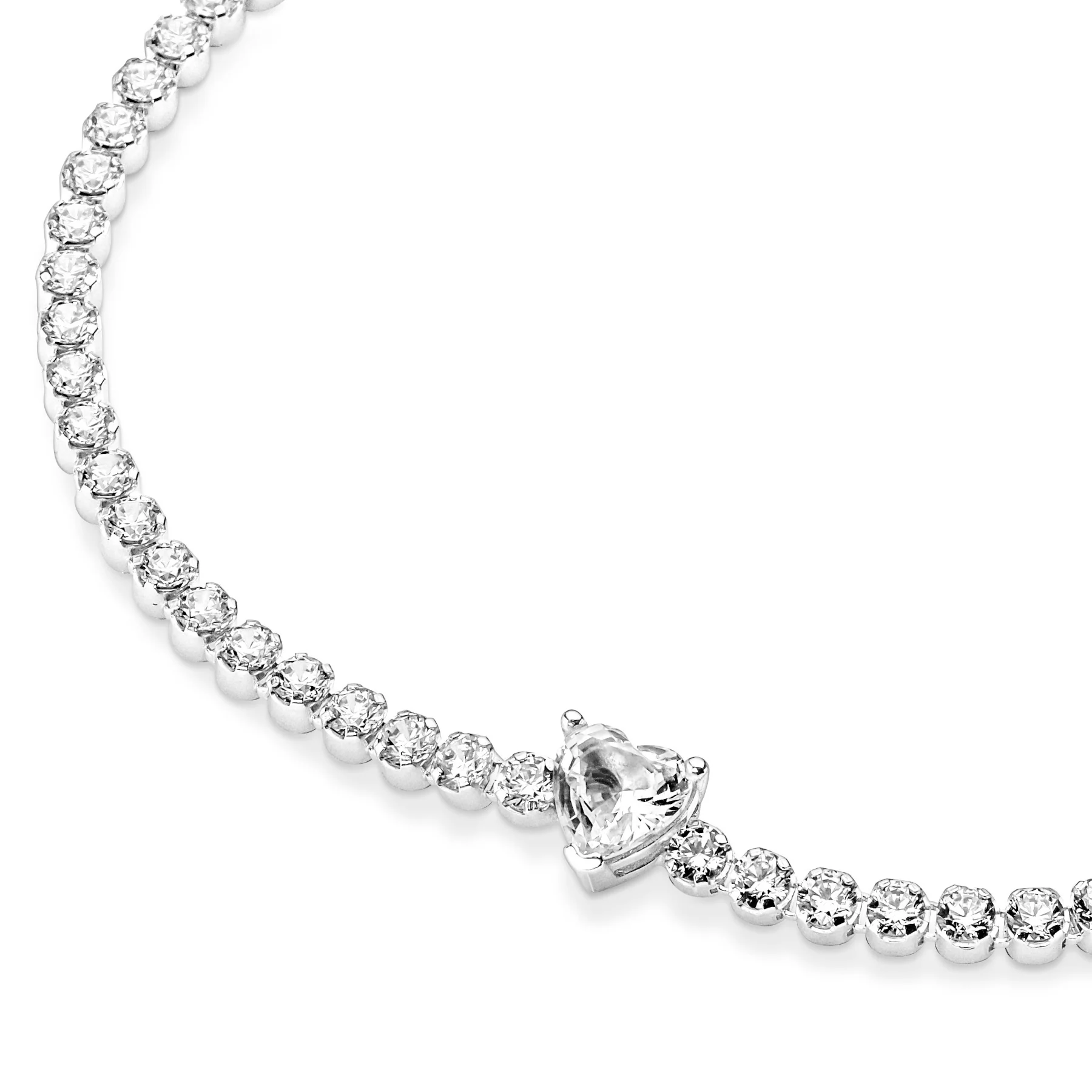 Pandora Timeless Sparkling Heart Tennis Bracelet 590041C01-20 - Image 6