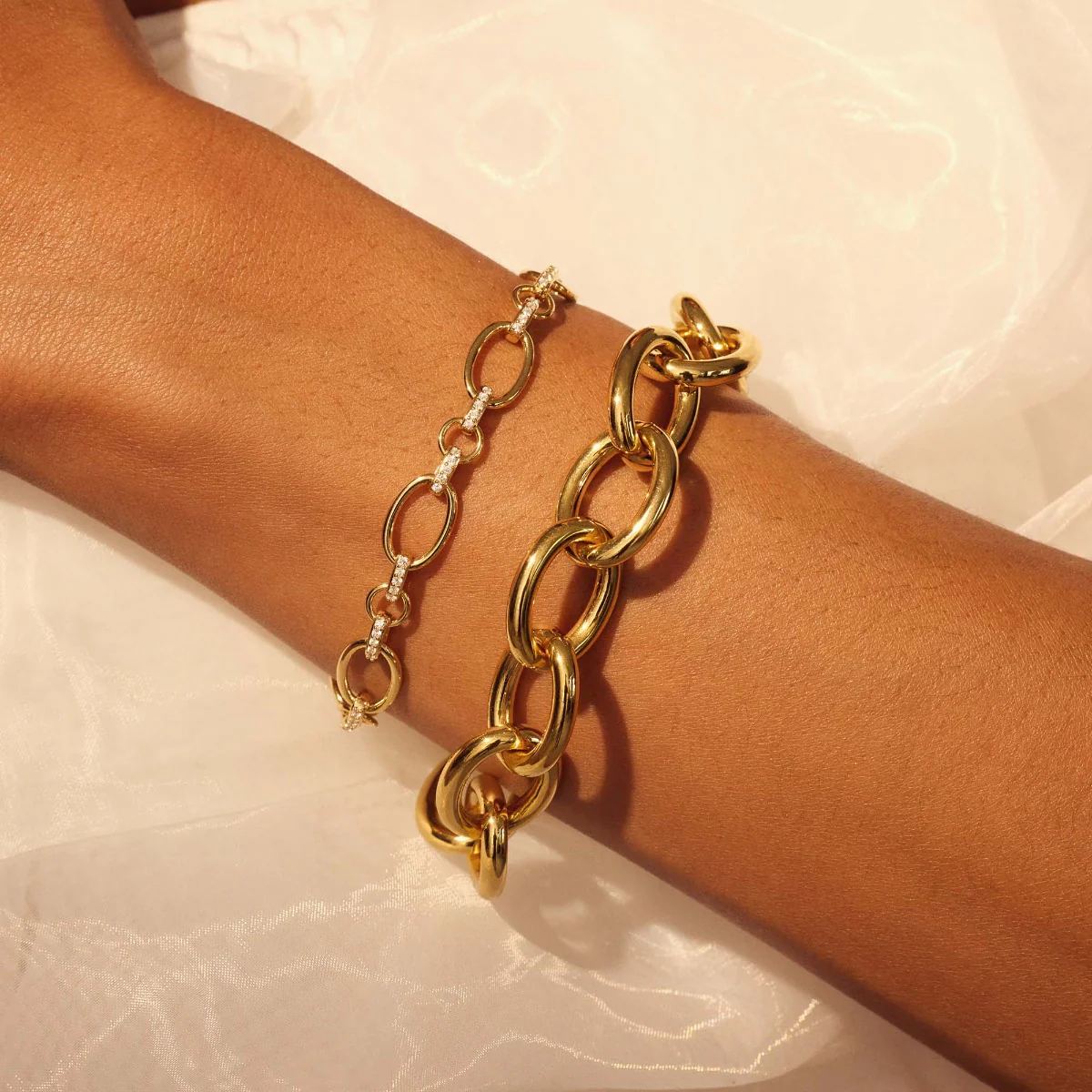 Parte Di Me Bibbiena Poppi Adriane 925 Sterling Silver Gold Plated Link Bracelet PDM32132 - Image 2