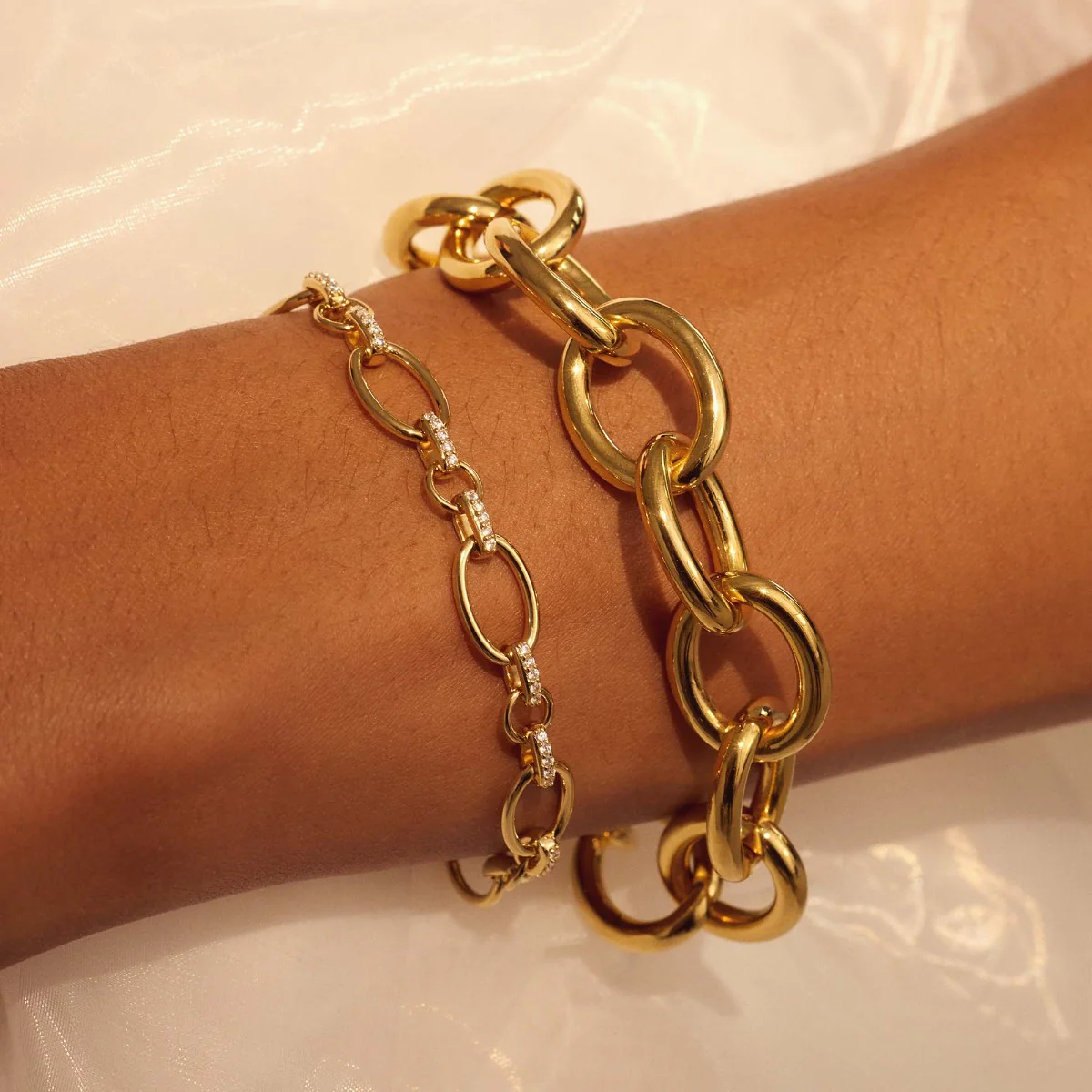 Parte Di Me Bibbiena Poppi Adriane 925 Sterling Silver Gold Plated Link Bracelet PDM32132 - Image 3