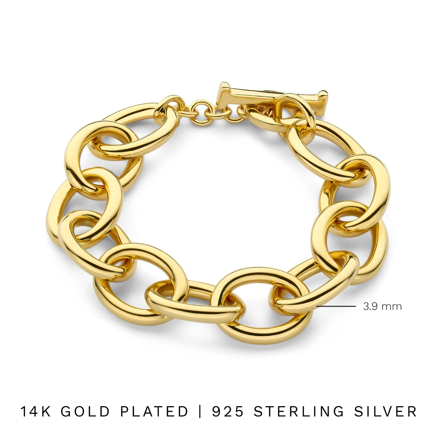 Parte Di Me Bibbiena Poppi Adriane 925 Sterling Silver Gold Plated Link Bracelet PDM32132 - Image 4
