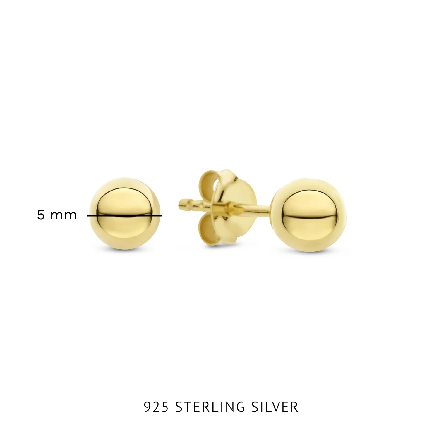 Parte Di Me Bibbiena Poppi Casentino 925 Sterling Silver Gold Plated Ear Studs PDM36166 - Image 5