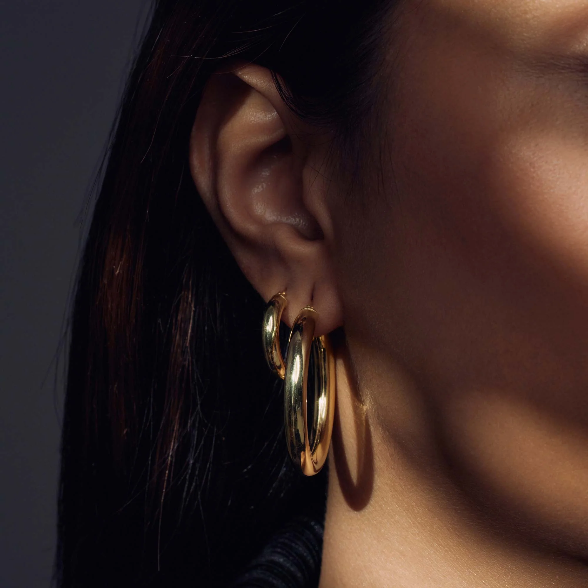 Parte di Me Bibbiena Poppi Casentino 925 sterling Silver gold plated Hoop Earrings PDM36056 - Image 2