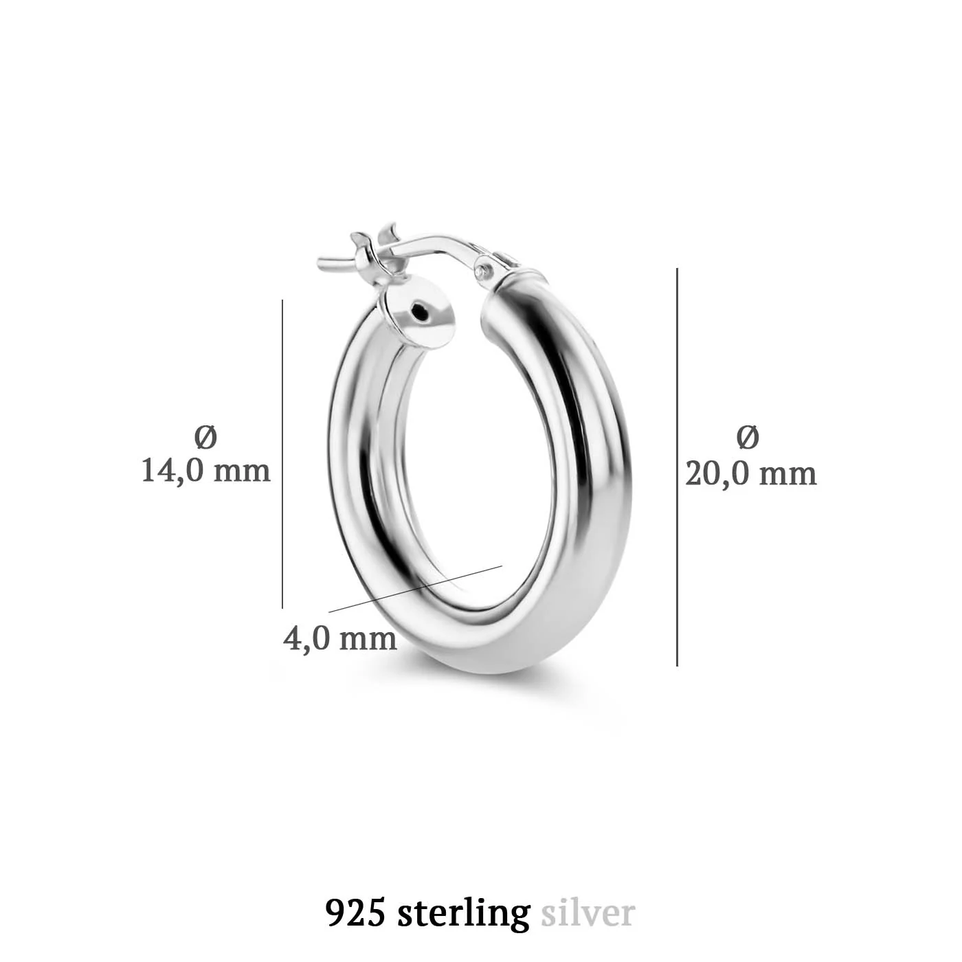 Parte di Me Bibbiena Poppi Casentino 925 sterling Silver Hoop Earrings PDM36052 - Image 6