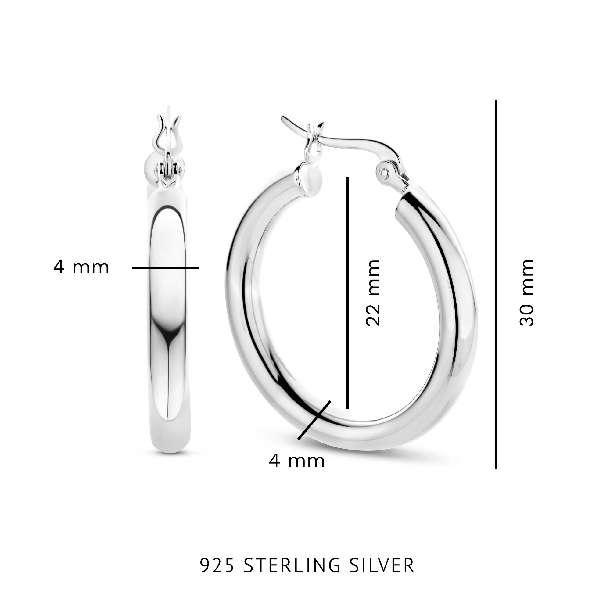 Parte Di Me Bibbiena Poppi Casentino 925 Sterling Silver Hoop Earrings PDM36153 - Image 6