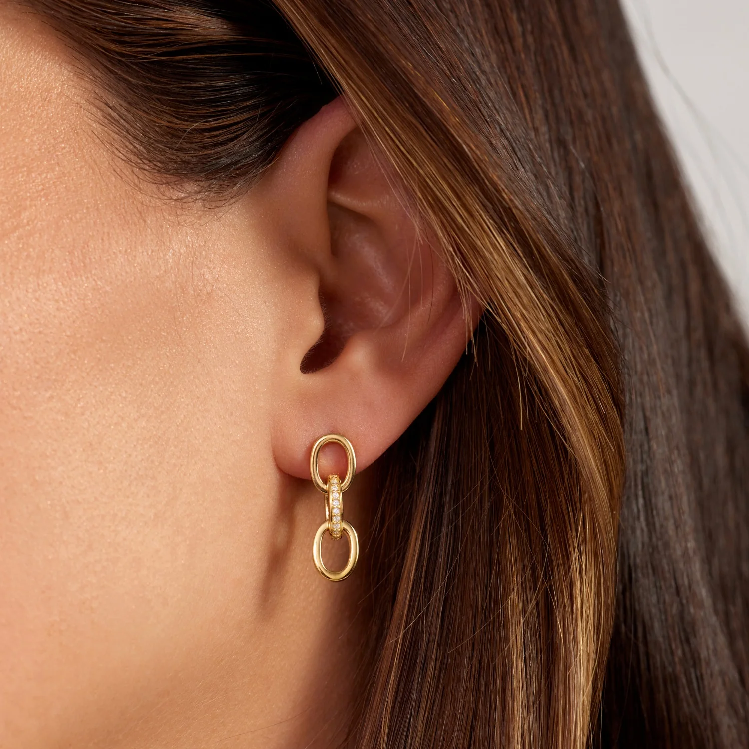 Parte Di Me Bibbiena Poppi Clara 925 Sterling Silver Gold Plated Drop Earrings PDM36192 - Image 3