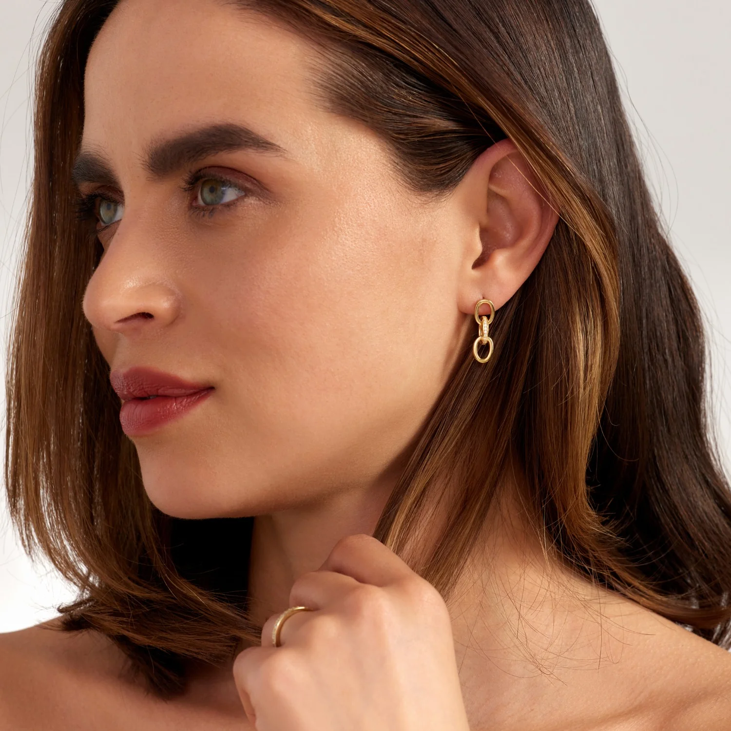 Parte Di Me Bibbiena Poppi Clara 925 Sterling Silver Gold Plated Drop Earrings PDM36192 - Image 4