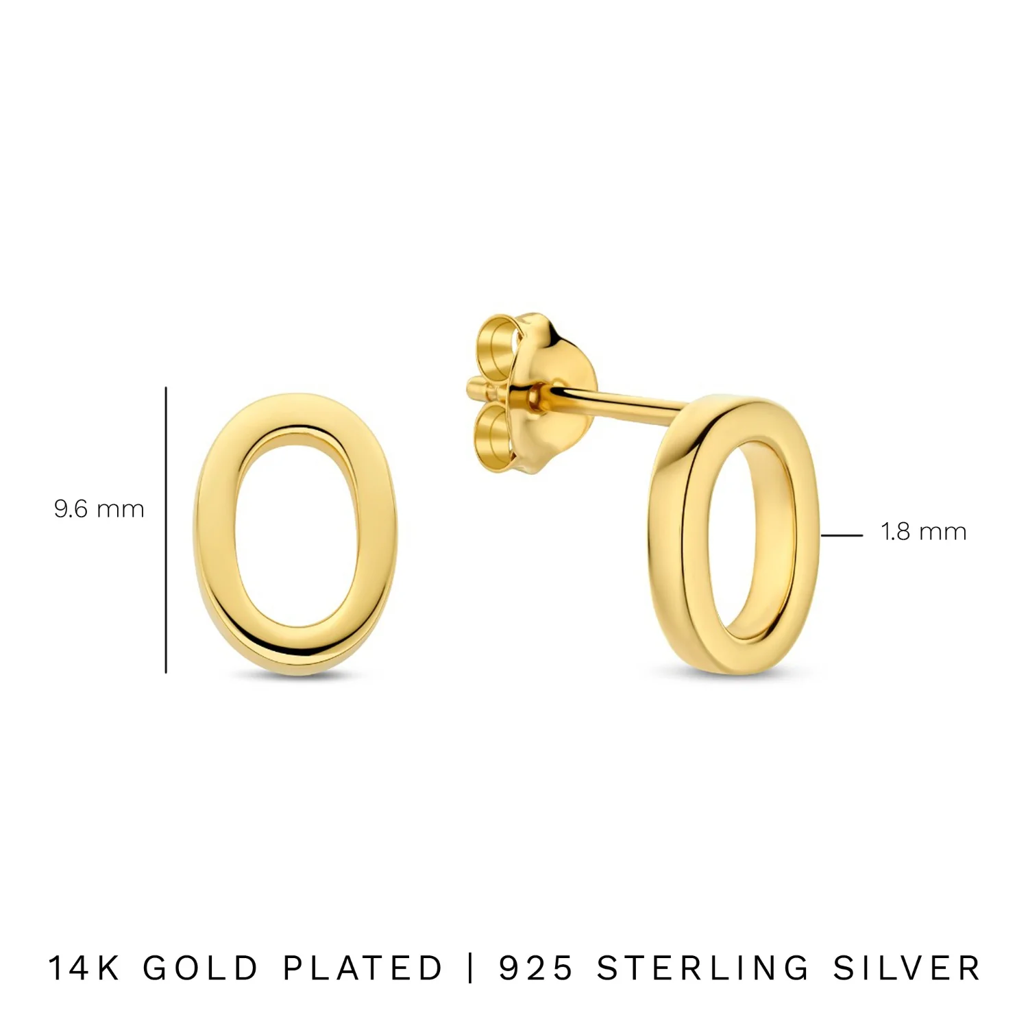 Parte Di Me Bibbiena Poppi Clara 925 Sterling Silver Gold Plated Ear Studs PDM36194 - Image 5