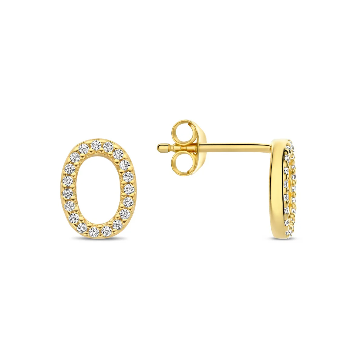 Parte Di Me Bibbiena Poppi Clara 925 Sterling Silver Gold Plated Ear Studs PDM36196 - Image 3
