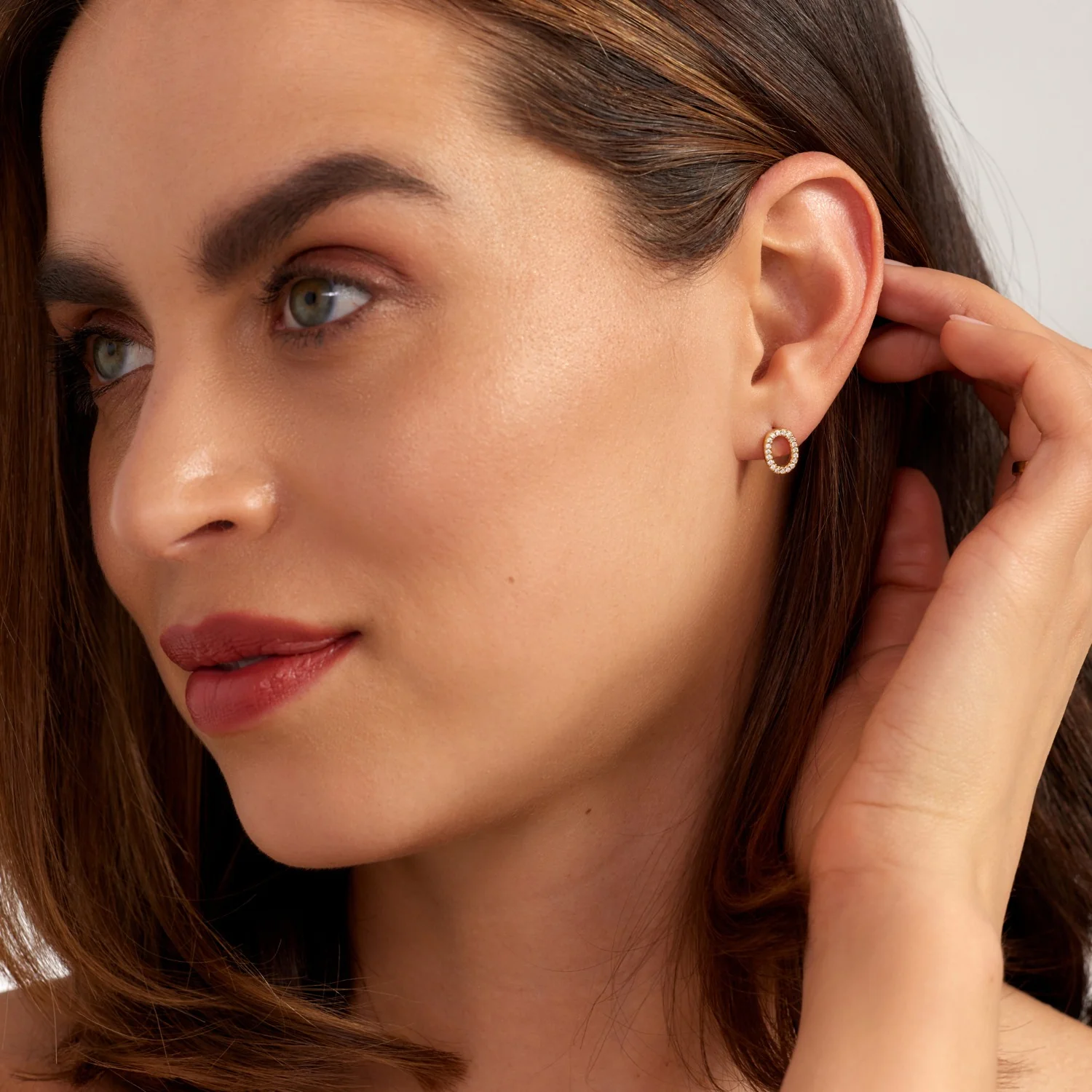 Parte Di Me Bibbiena Poppi Clara 925 Sterling Silver Gold Plated Ear Studs PDM36196 - Image 6