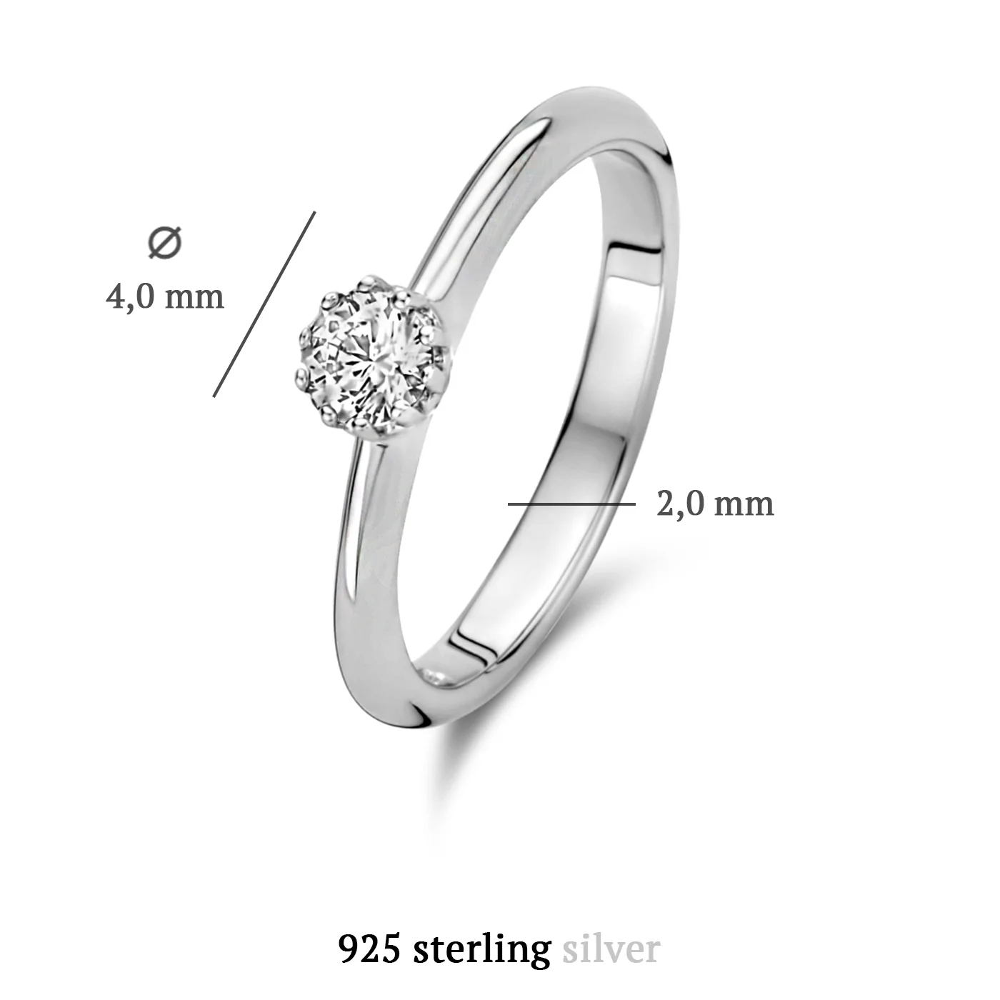 Parte Di Me Cento Luci Mila 925 Sterling Silver Ring PDM33013-60 - Image 5