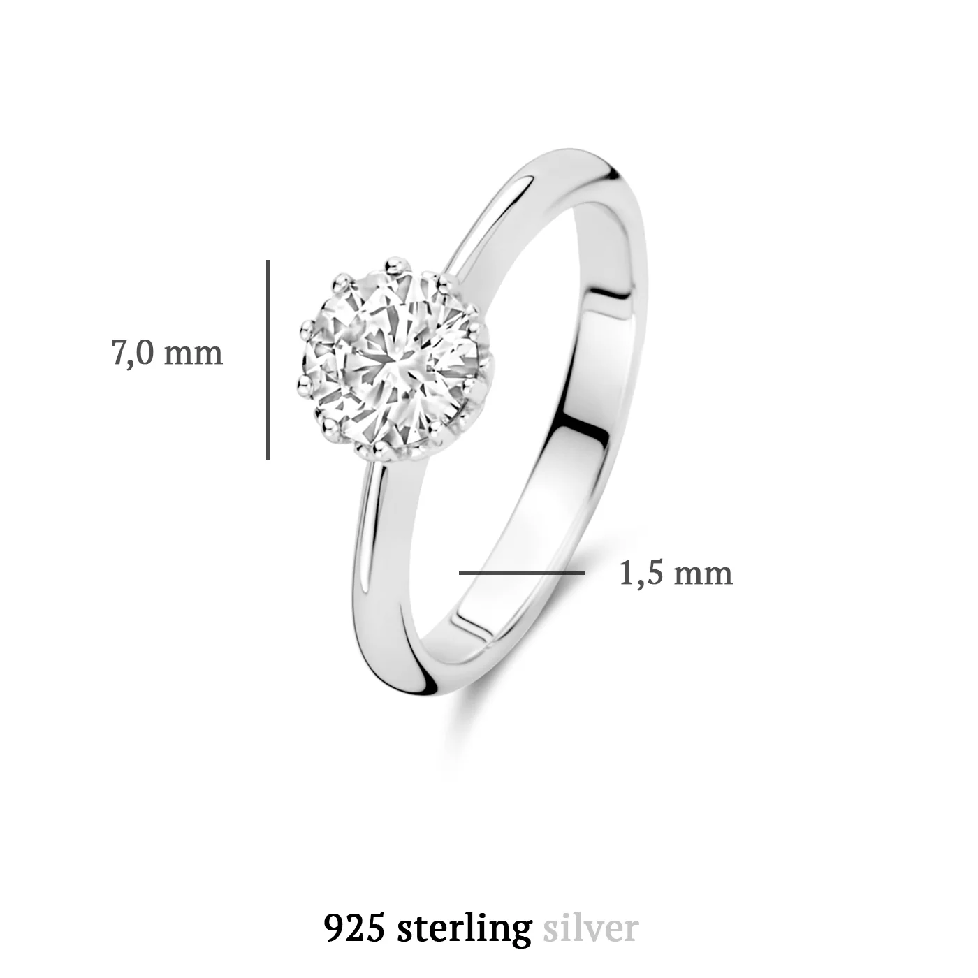 Parte Di Me Cento Luci Rosia 925 Sterling Silver Ring PDM33011-60 - Image 5