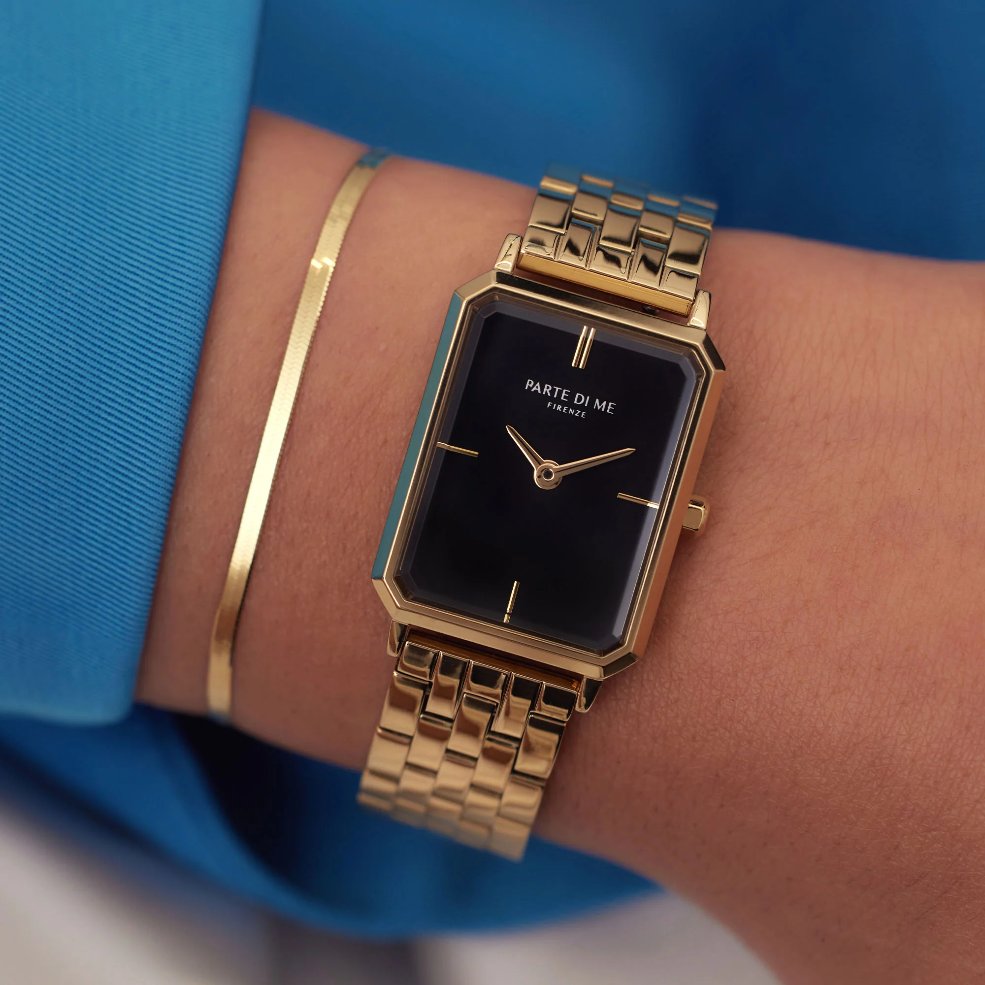 Parte Di Me Orologio Rechthoekig Women'sWatch Gold-coloured and Black PDM09001 - Image 2