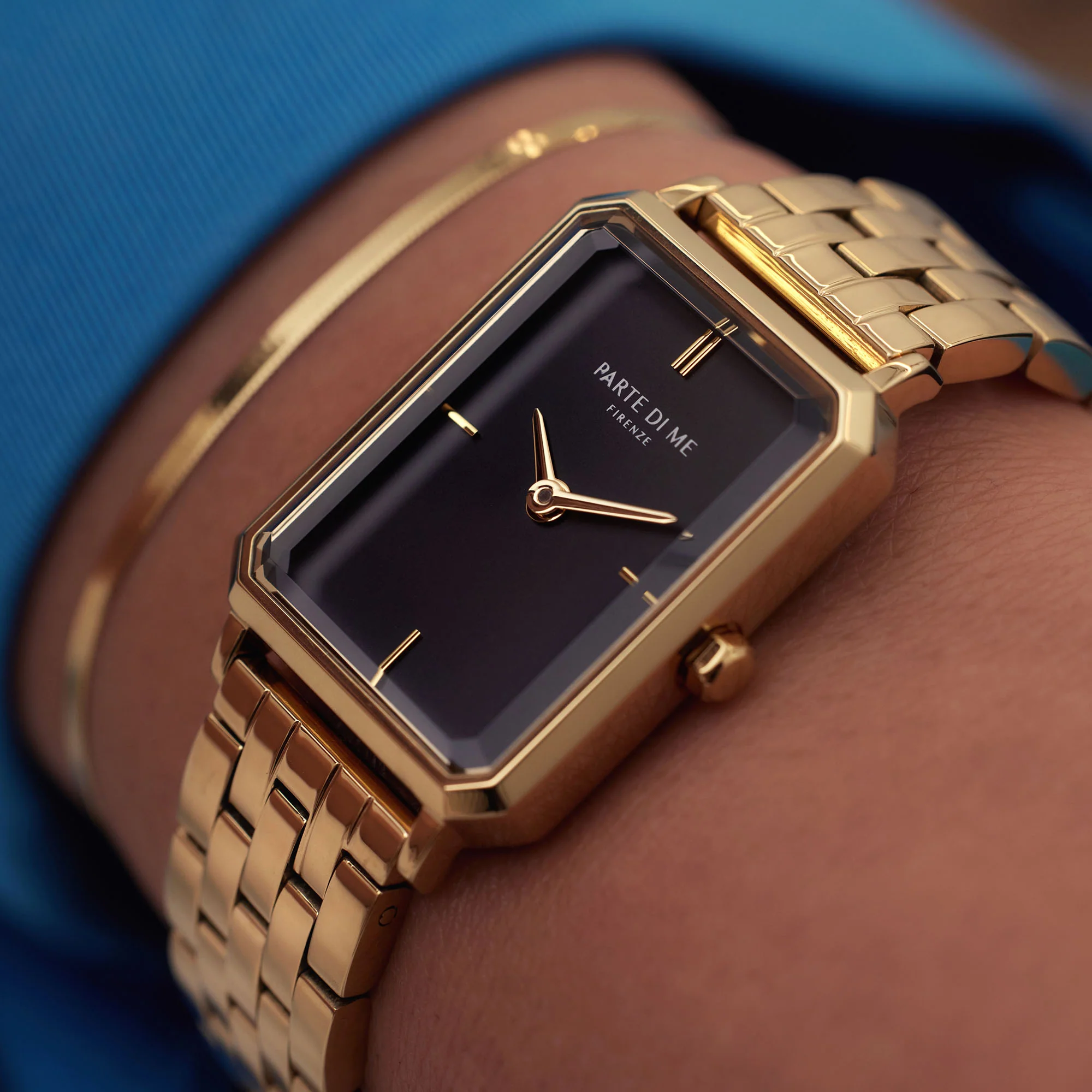 Parte Di Me Orologio Rechthoekig Women'sWatch Gold-coloured and Black PDM09001 - Image 3