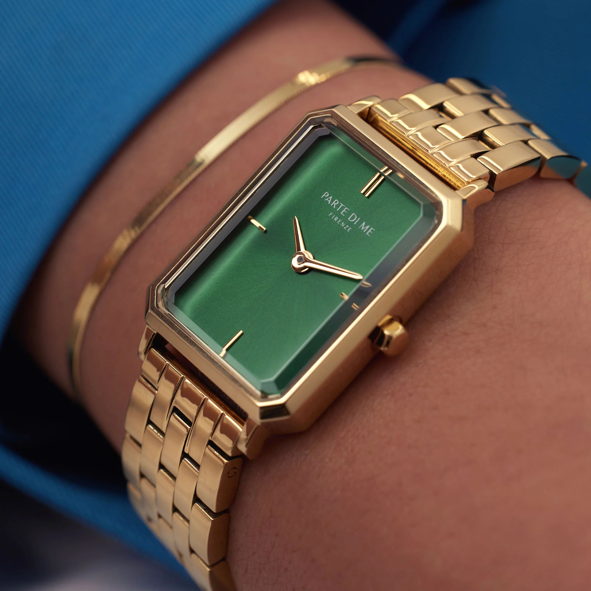 Parte Di Me Orologio Rechthoekig Women'sWatch Gold-coloured and Green PDM09002 - Image 3
