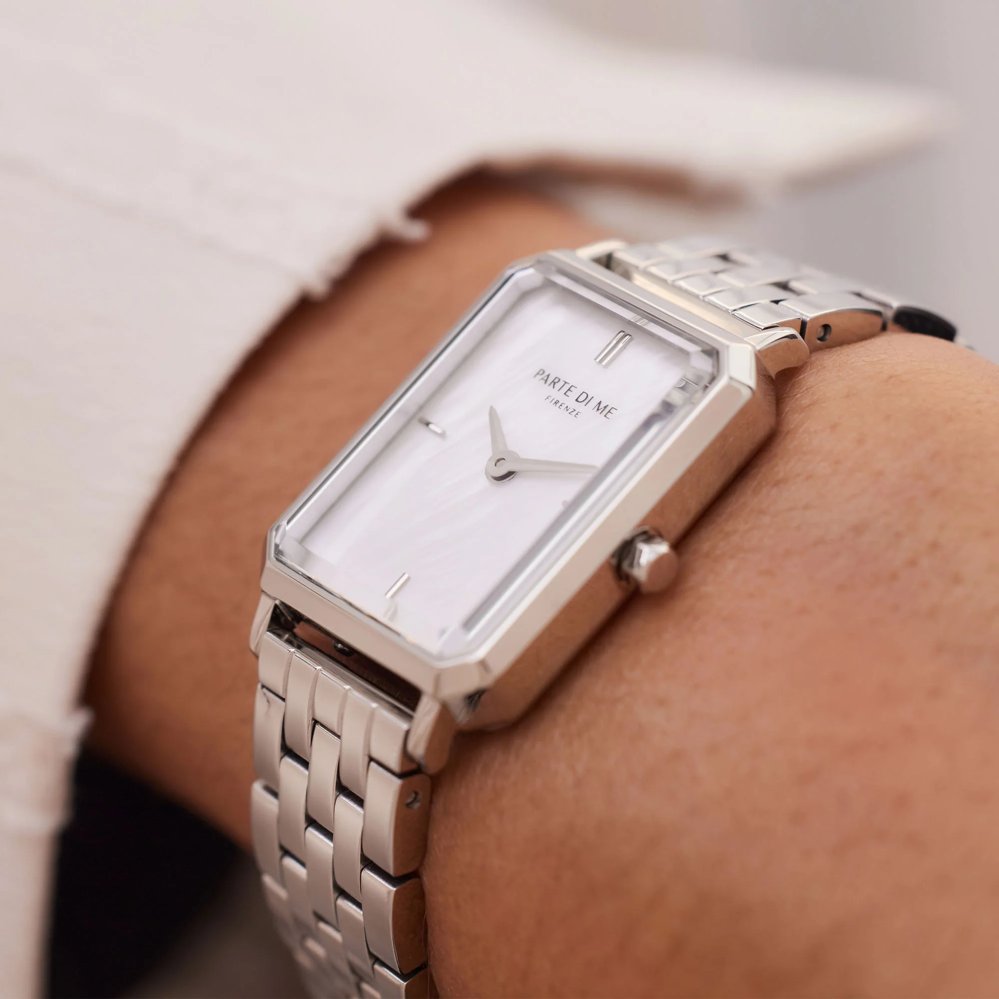 Parte Di Me Orologio Rechthoekig Women'sWatch Silver-coloured and Pearlmoer PDM09006 - Image 3