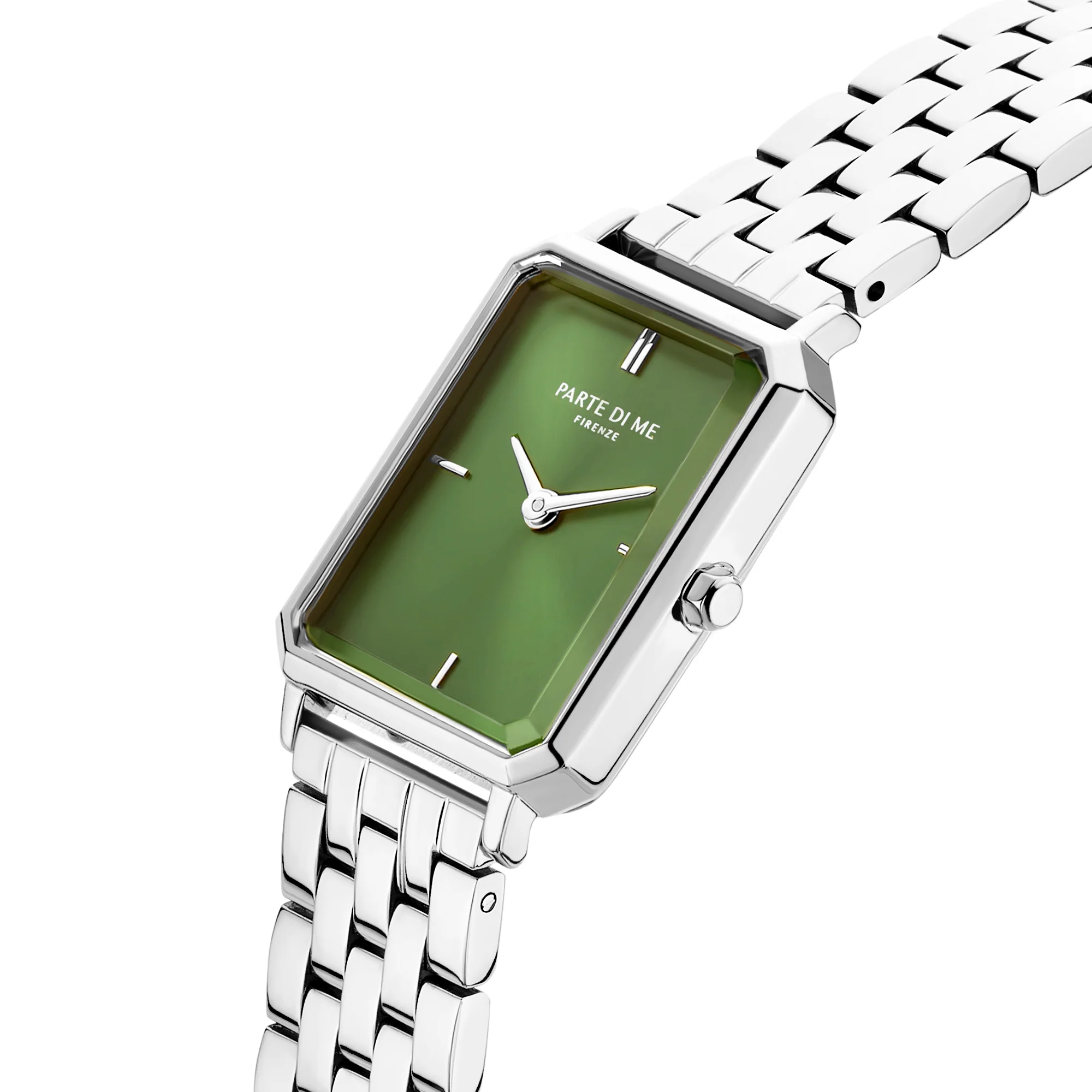 Parte Di Me Orologio Rechthoekig Women'sWatch Silverlcoloured and Green PDM09005 - Image 4