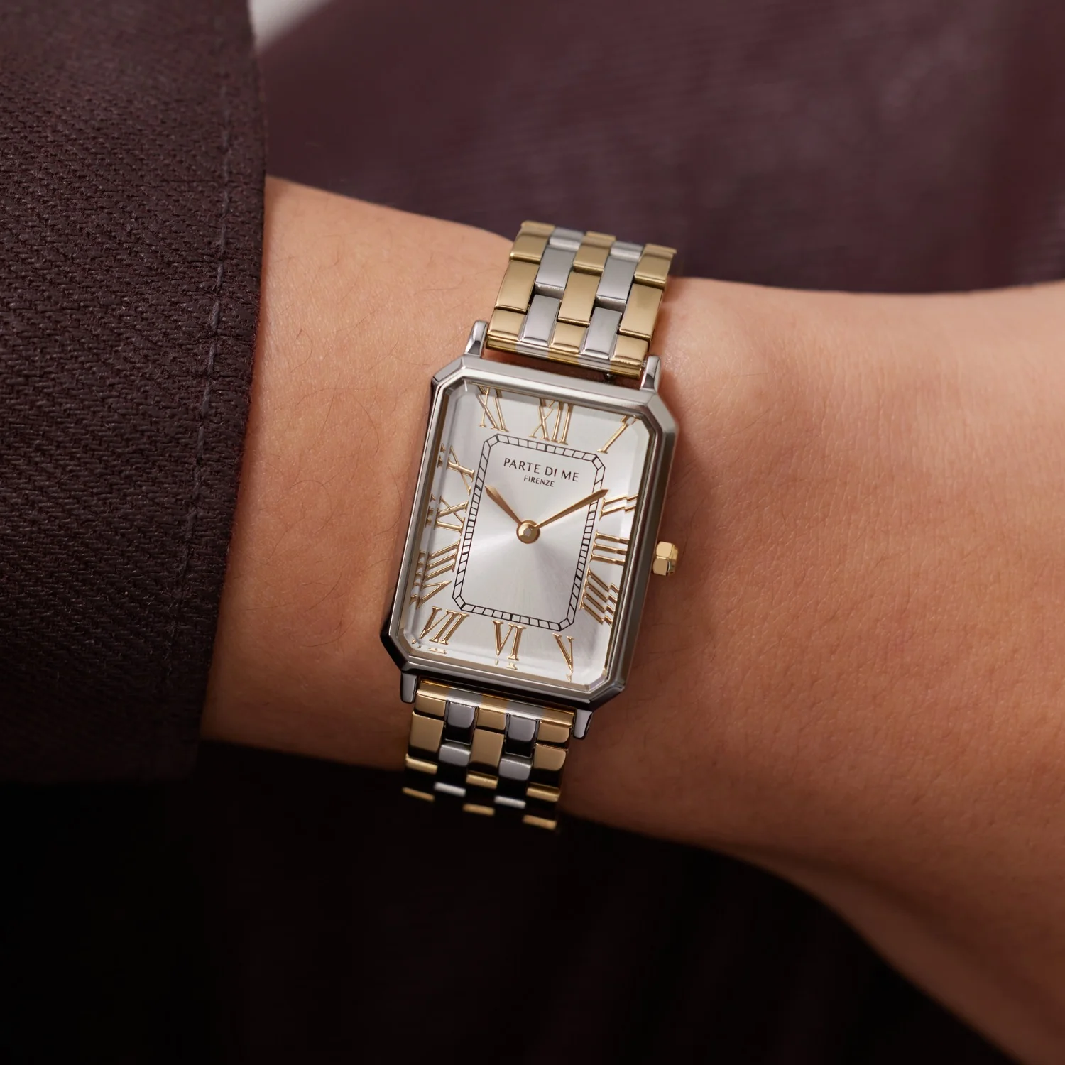Parte di Me Orologio rectangular ladies watch gold coloured and silver PDM09026 - Image 2