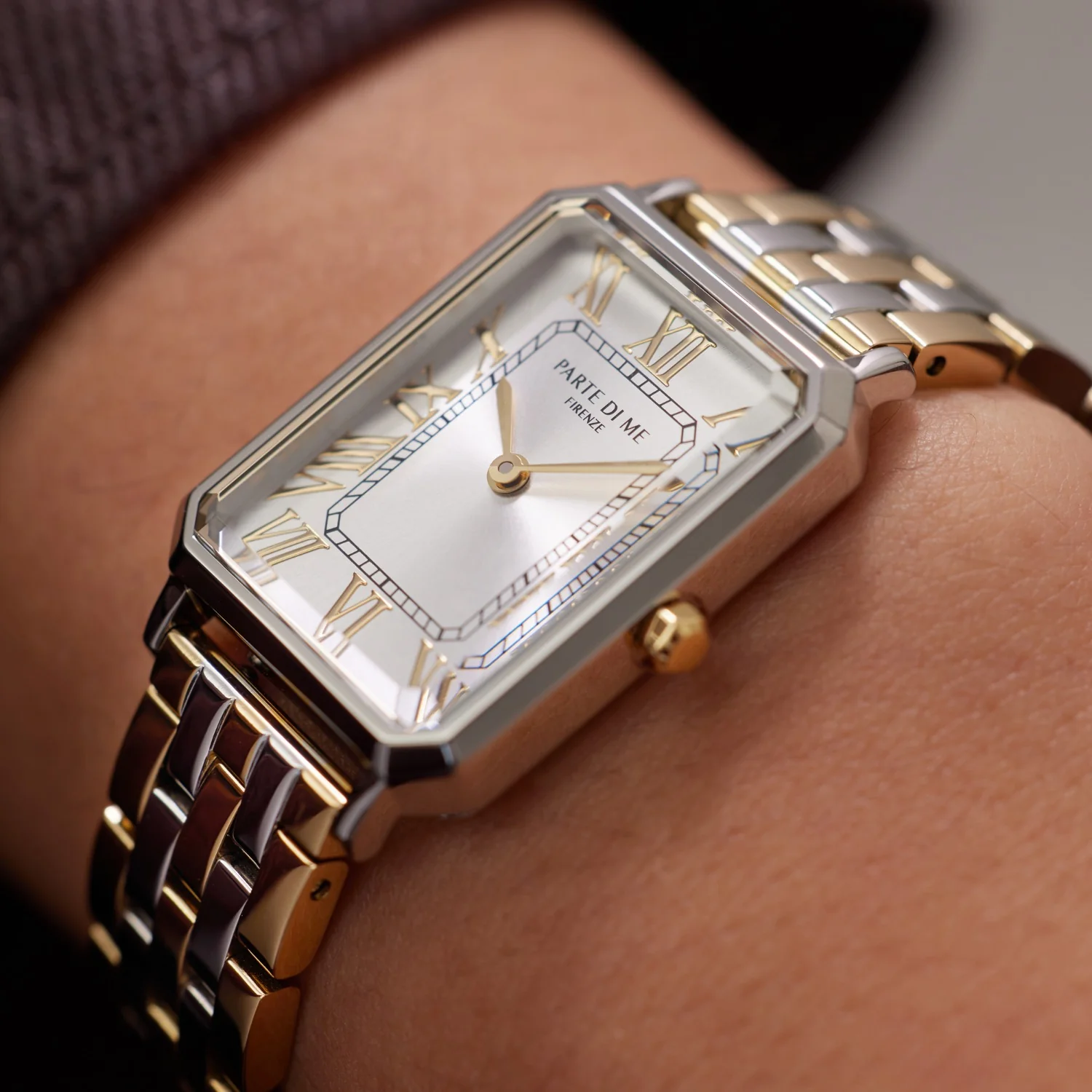 Parte di Me Orologio rectangular ladies watch gold coloured and silver PDM09026 - Image 3
