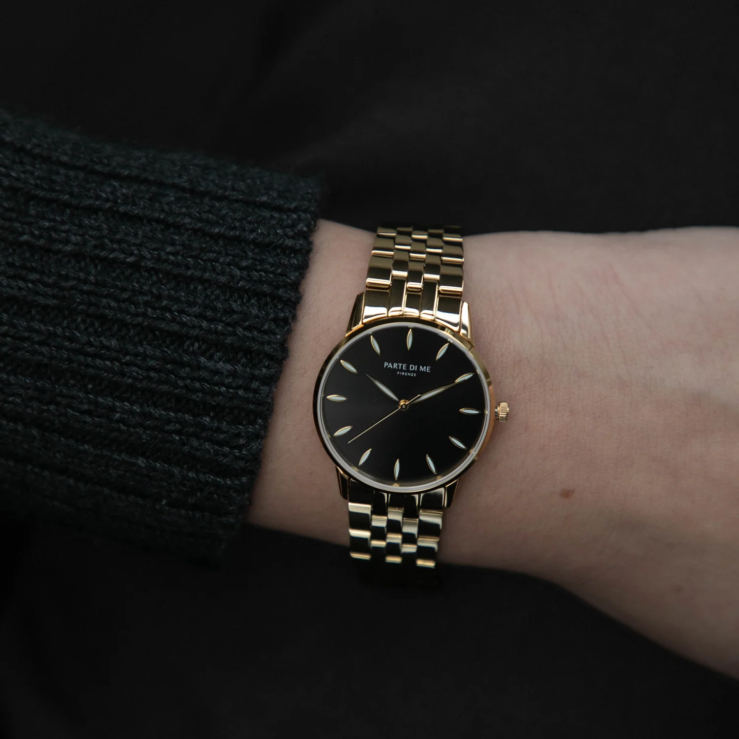 Parte Di Me Orologio round ladies watch gold coloured and black PDM09044 - Image 2