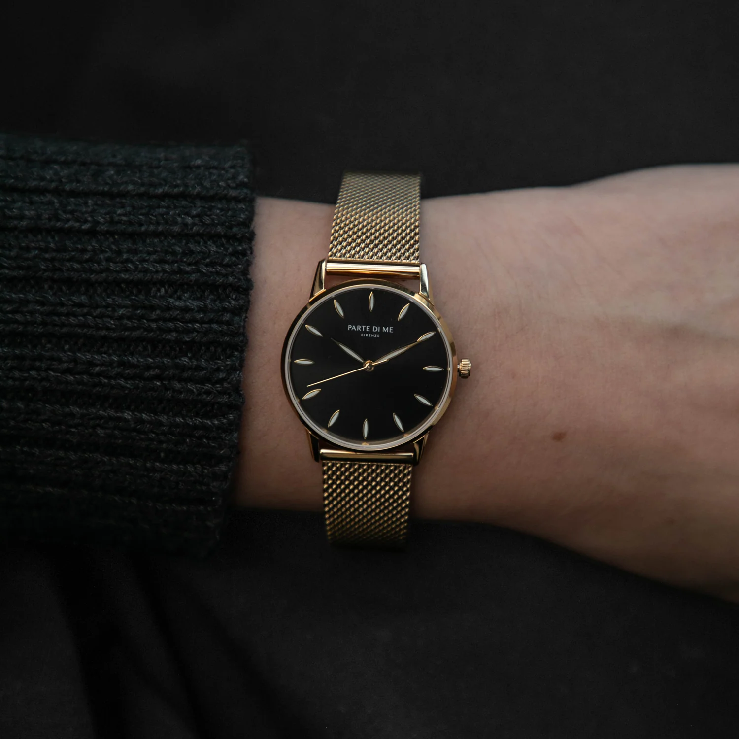 Parte Di Me Orologio round ladies watch gold coloured and black PDM09052 - Image 2