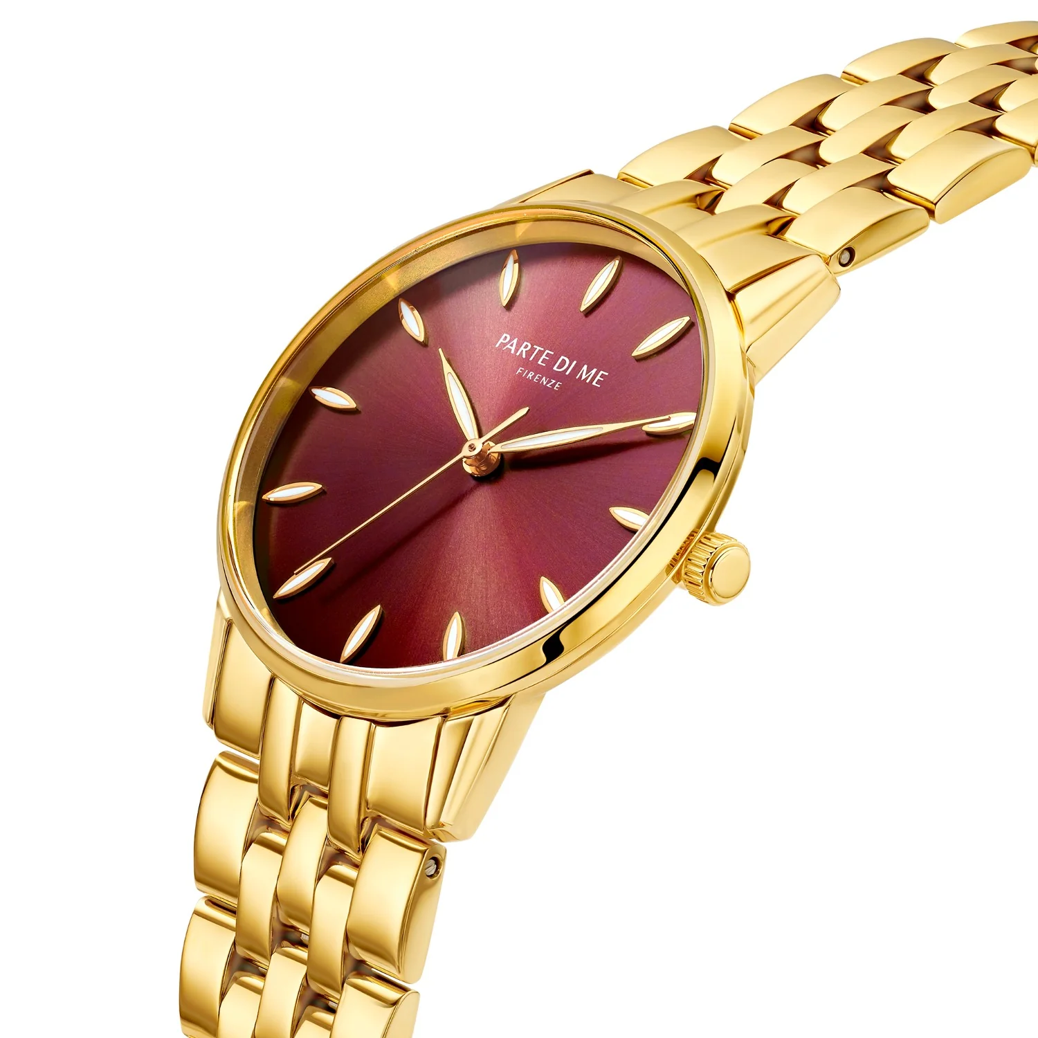 Parte Di Me Orologio round ladies watch gold coloured and dark brown PDM09047 - Image 3