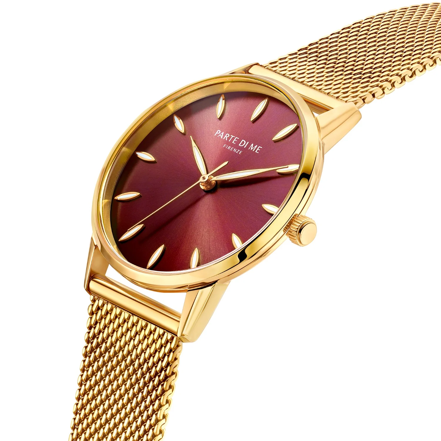 Parte Di Me Orologio round ladies watch gold coloured and dark brown PDM09055 - Image 3
