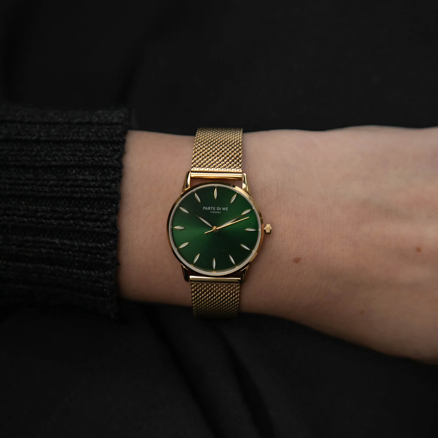 Parte Di Me Orologio round ladies watch gold coloured and green PDM09054 - Image 2