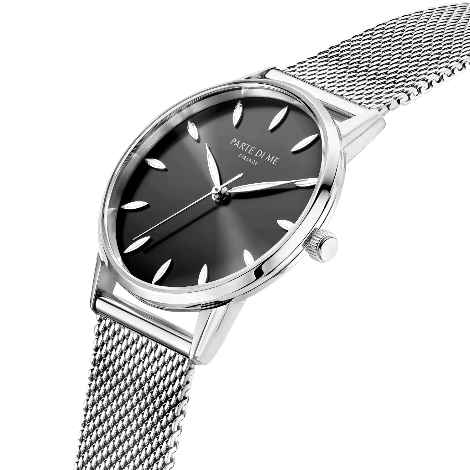 Parte Di Me Orologio round ladies watch silver coloured and black PDM09056 - Image 3