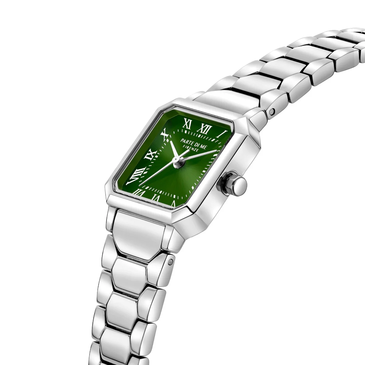 Parte di Me Orologio square ladies watch silver coloured and green PDM09029 - Image 4